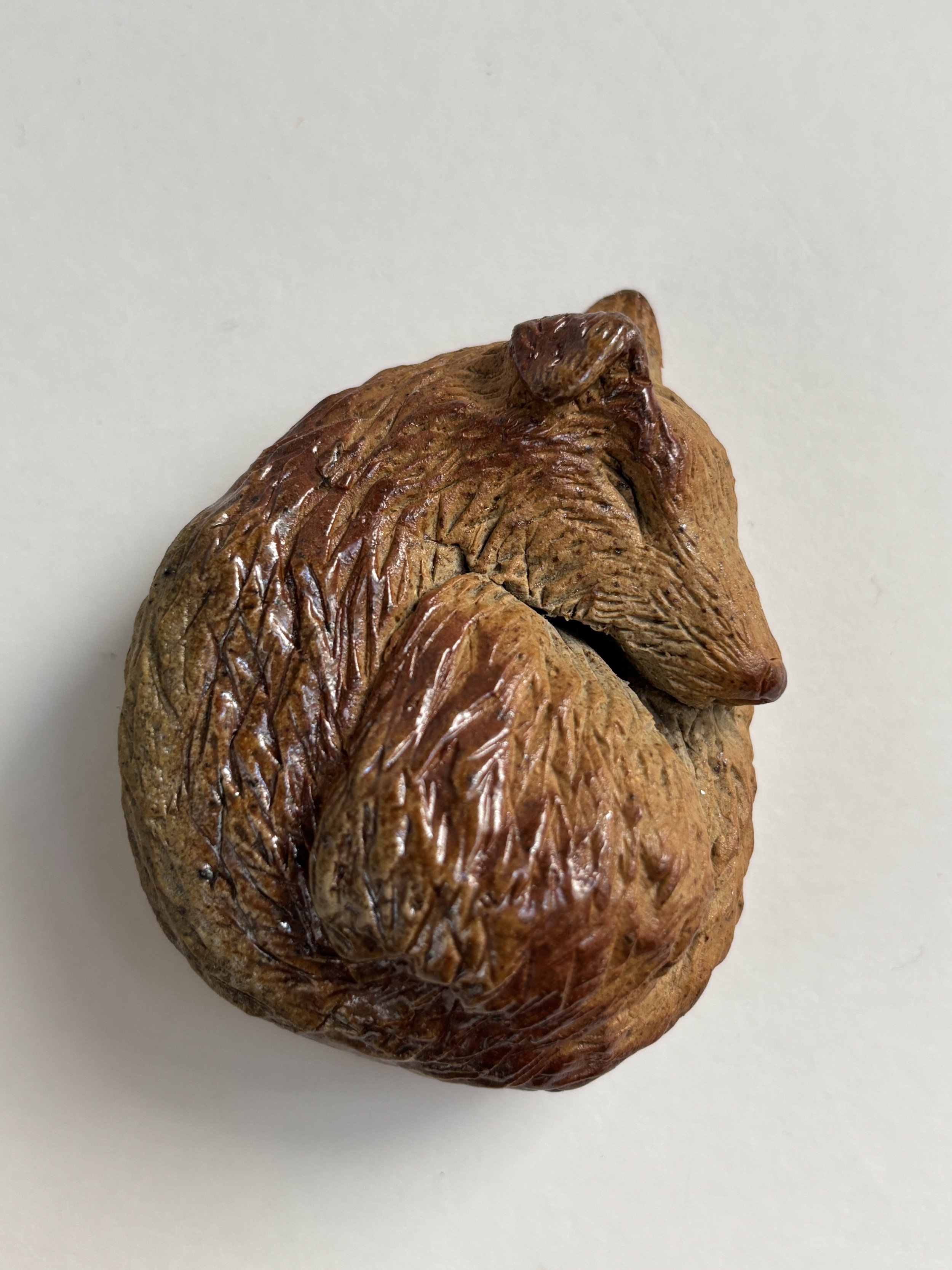 Sleeping Dog, wood fired stoneware 2025