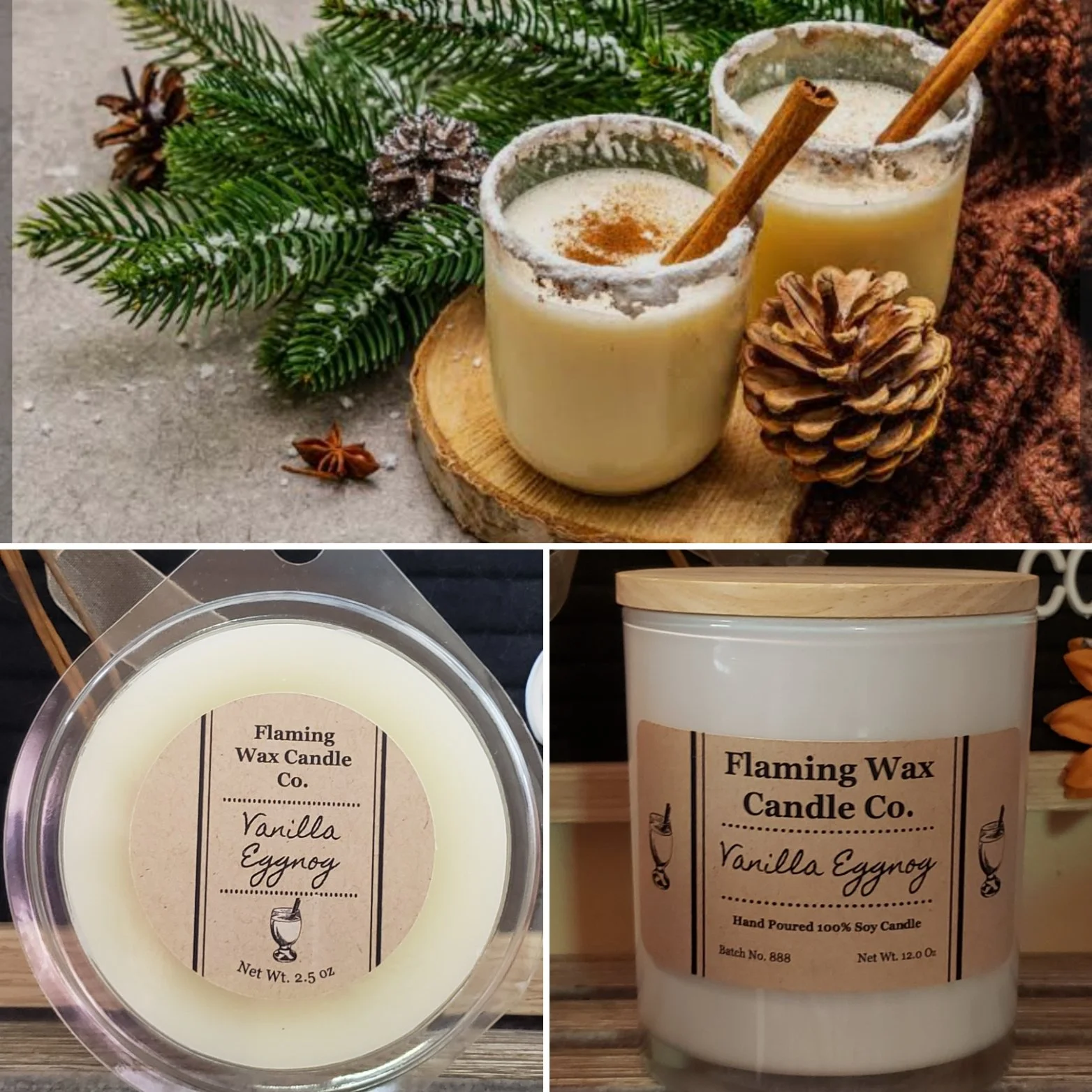 VANILLA EGGNOG - 12oz. Sold Out / Wax melts available