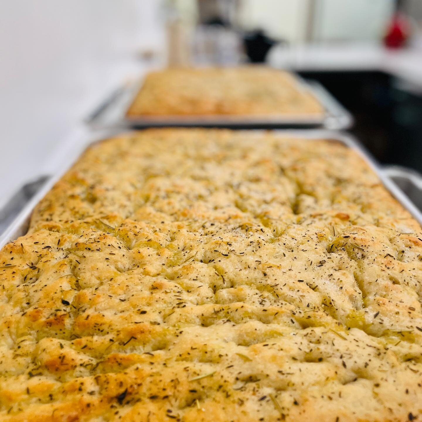 Focaccia!!!

Baked in house focaccia makes it a perfect bread for our newly launched ham and mozzarella sandwich.