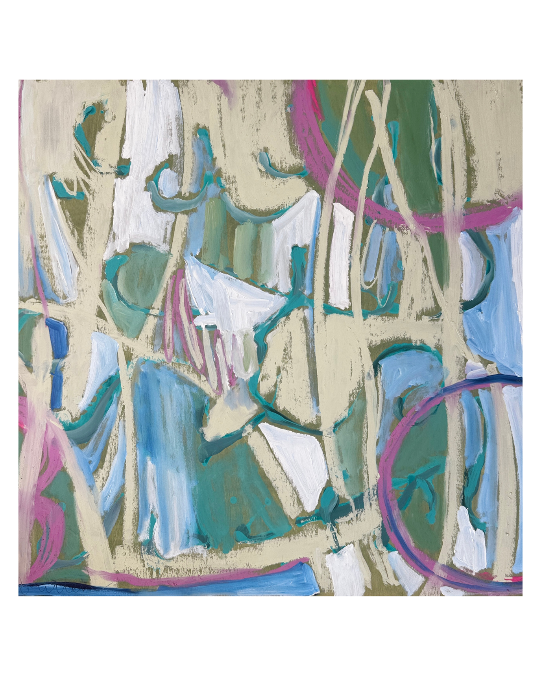 oil and acrylic on raised wood panel