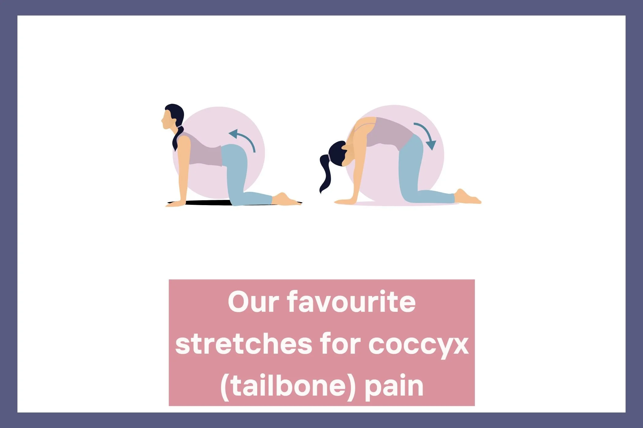 Person on all fours showing cat cow mobility stretch for tailbone pain relief