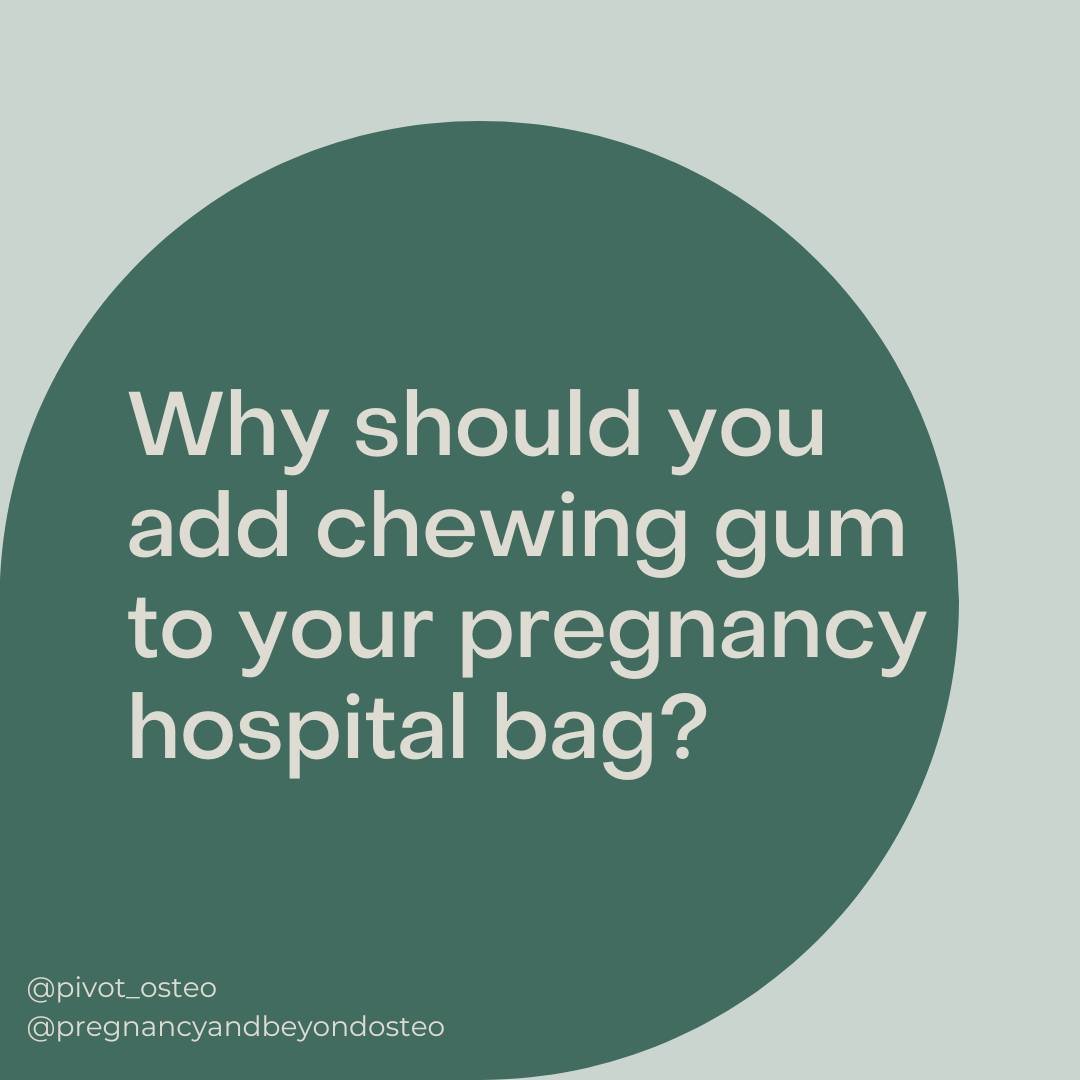 Why should you add chewing gum to your hospital bag?

Adding a packet of gum can be helpful if you have a Caesarean, whether it&rsquo;s planned or unplanned. 

Your digestive system takes a while to get back up to speed after a C-section. The small i