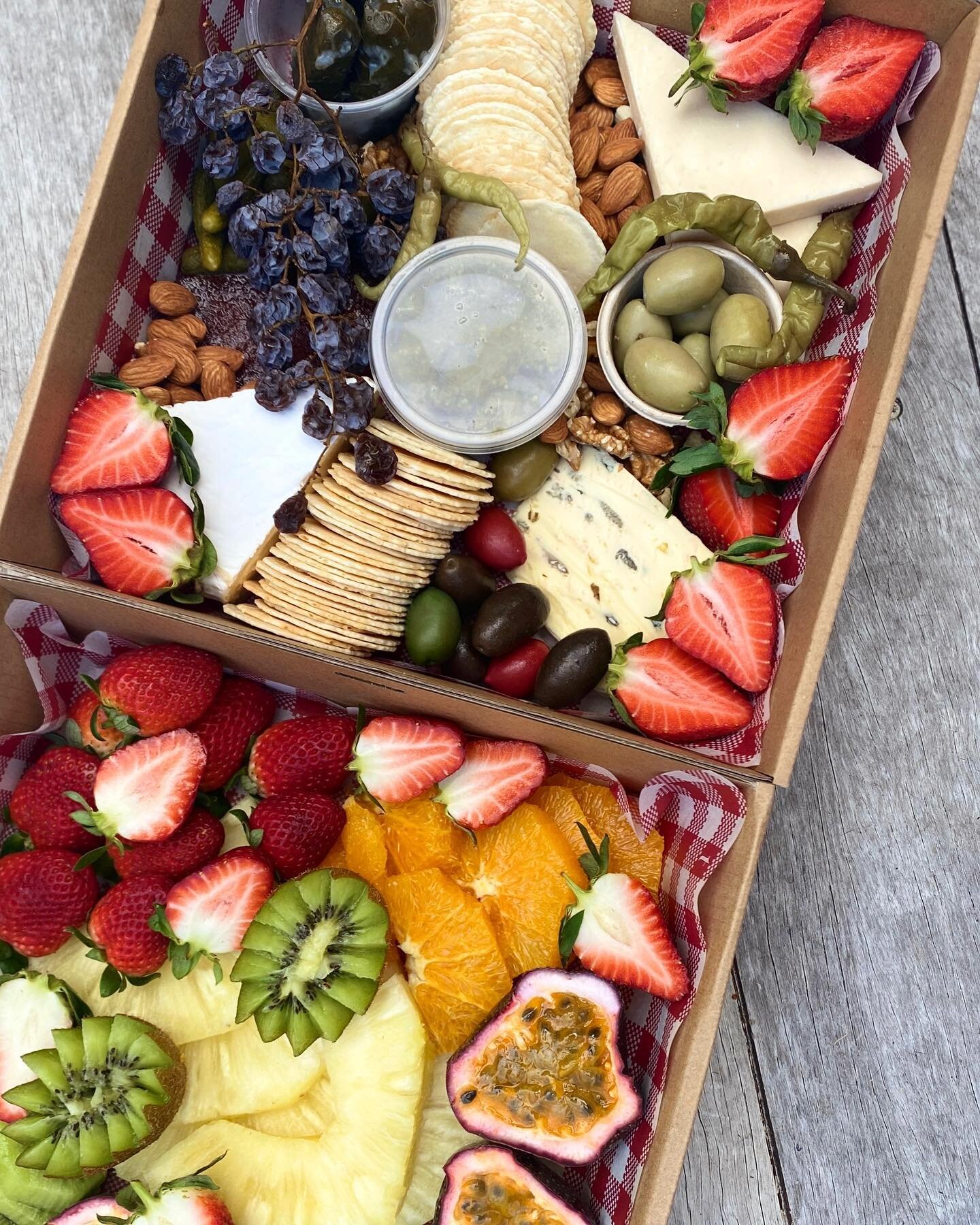 Sweet &amp; savoury.. which would you choose? 🧀🍓 Our customisable cheese &amp; fruit platters make the perfect gift, with something for everyone. Order on our website, pop in store or send us a DM.