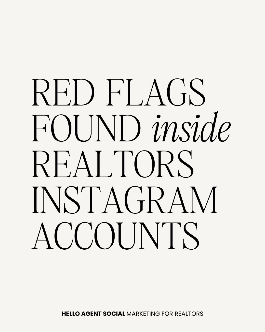 Every week, I help Hello Agent members in optimizing their Instagram profiles with detailed audits. From IG Handle to captions, I go into it all, ensuring effective CTAs and strategic use of keywords and hashtags. 

Swipe Left for (4) red flags I com