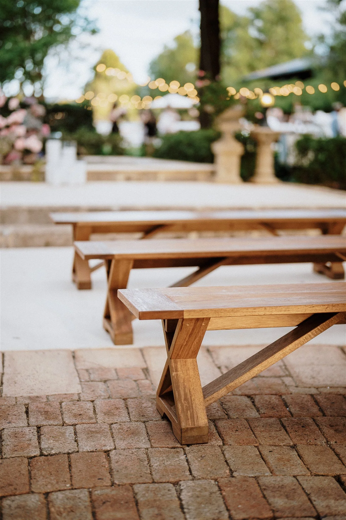 Harriet Bench Seats used for wedding ceremony seating