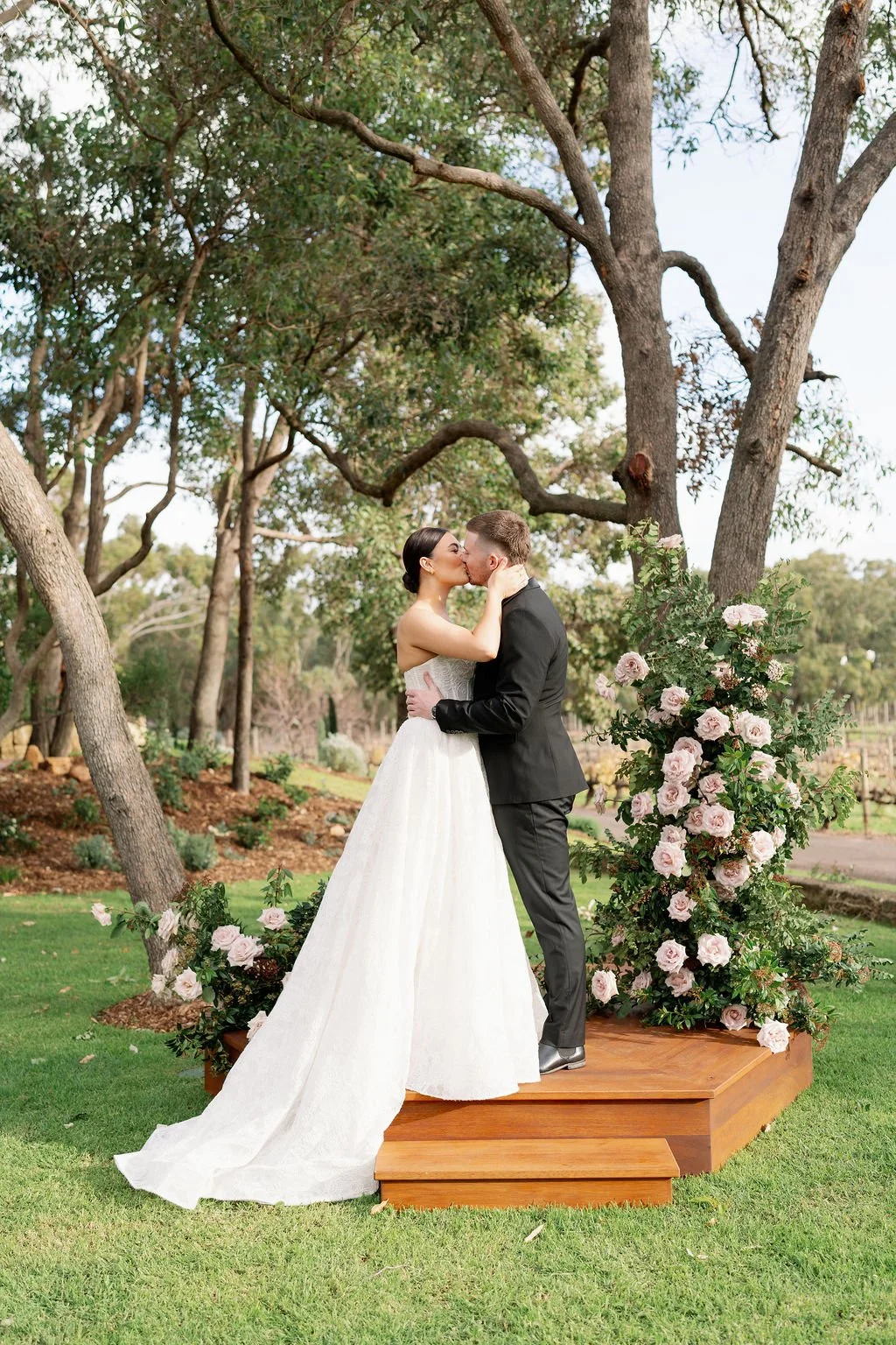 Bride and Groom Wedding Ceremony at Balmain Estate