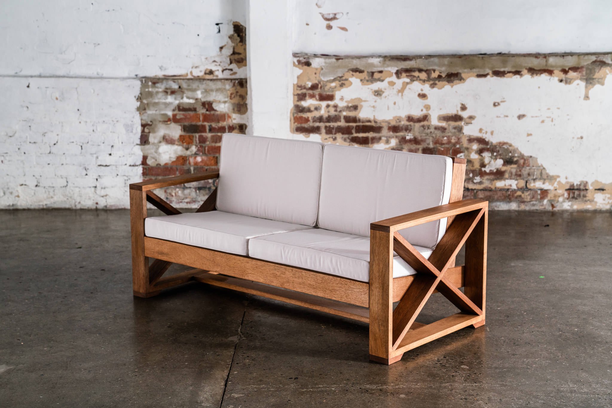 Cross Oak Couch