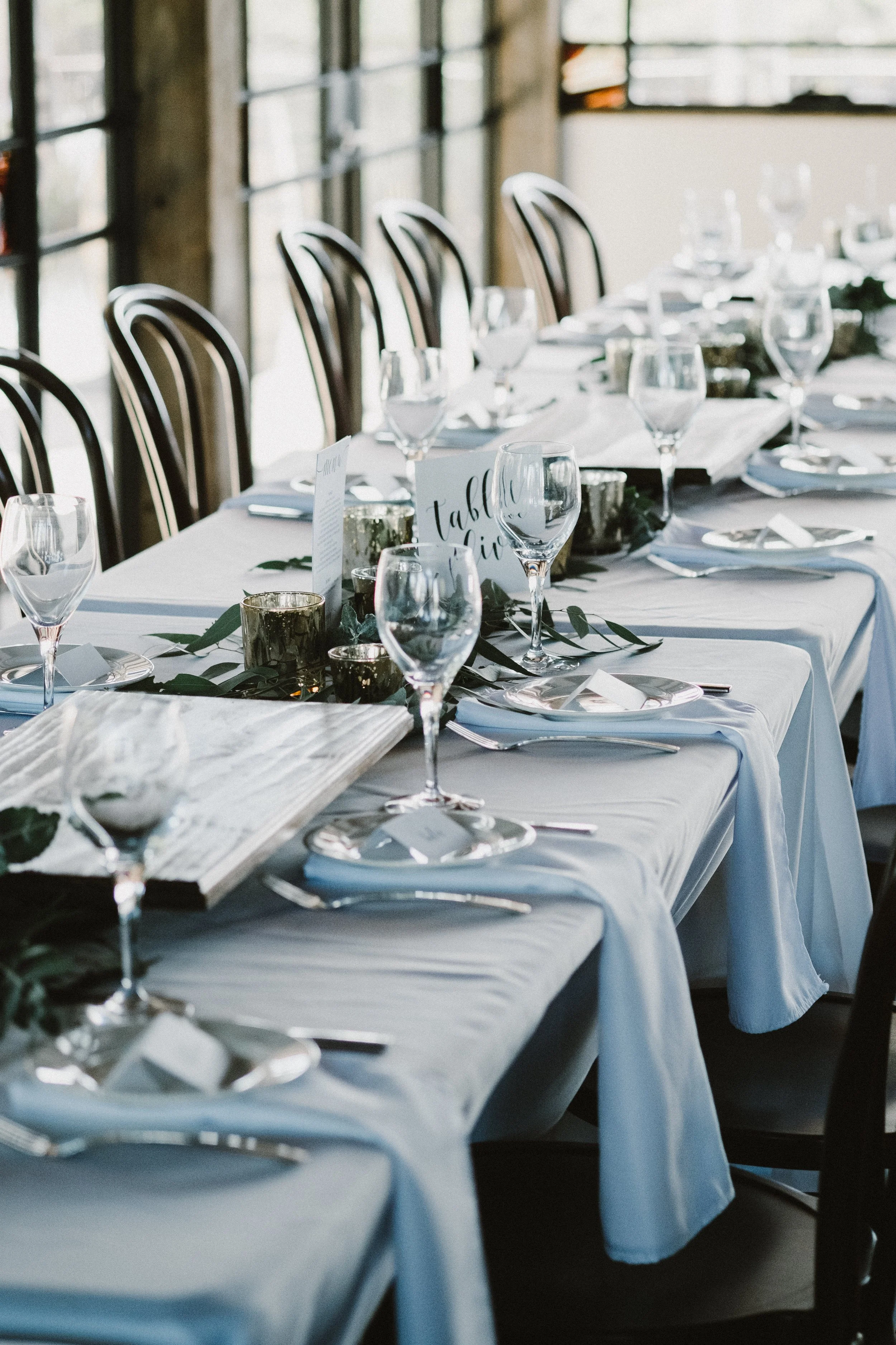 table raiser - walnut 60cm set at a wedding