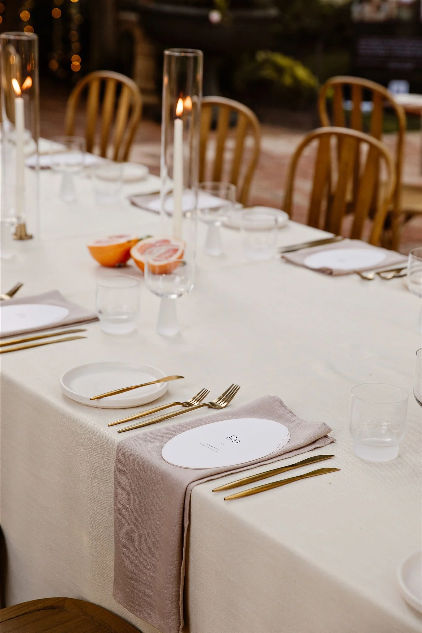 Jayne Banquet 10 - 12 seater table set at Brookleigh Estate