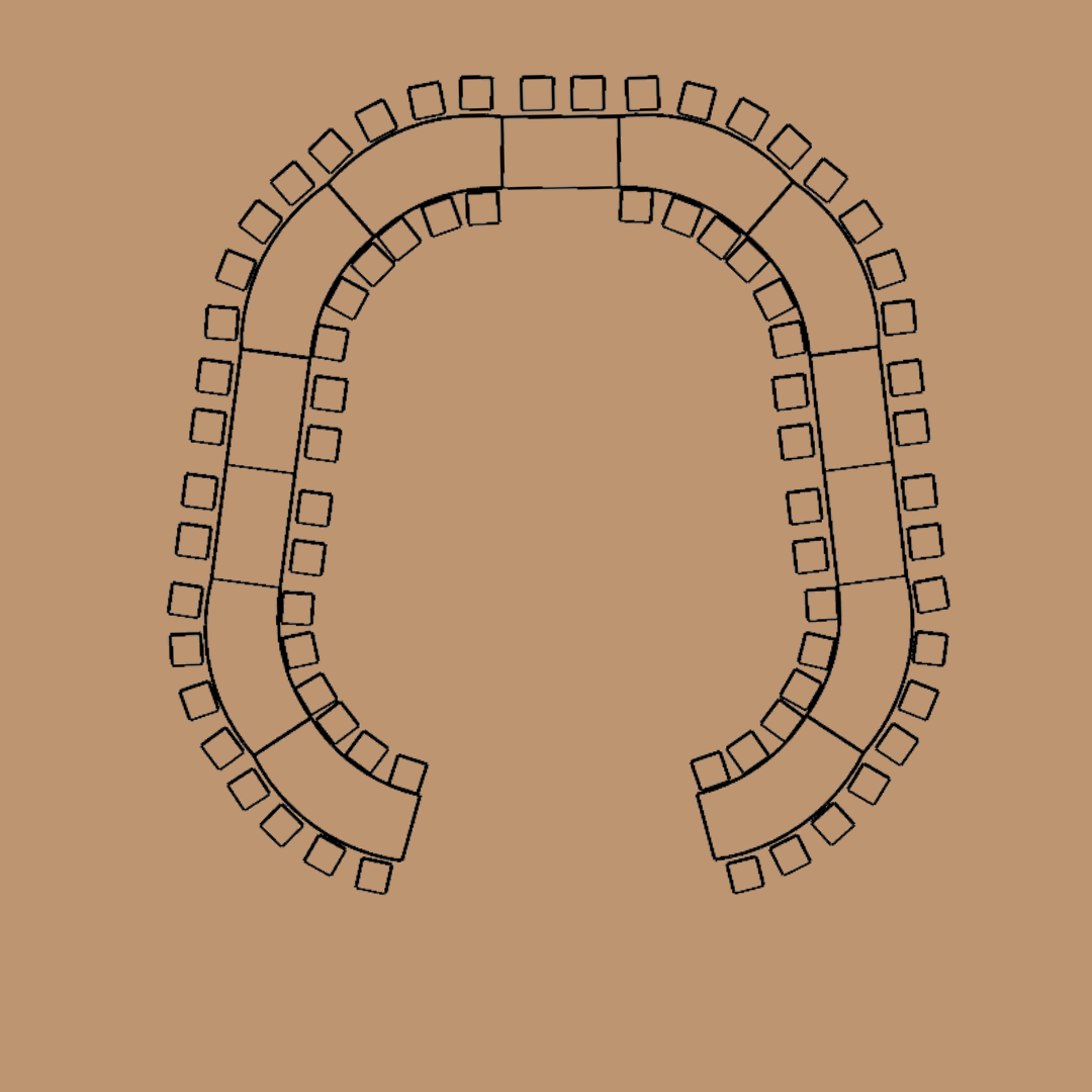 74 - Guest Open-Circle Wedding & Event Table Floor Plan