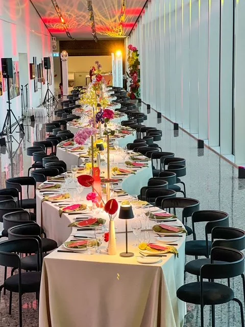 Serpentine Steph Table wedding layout at WA Museum