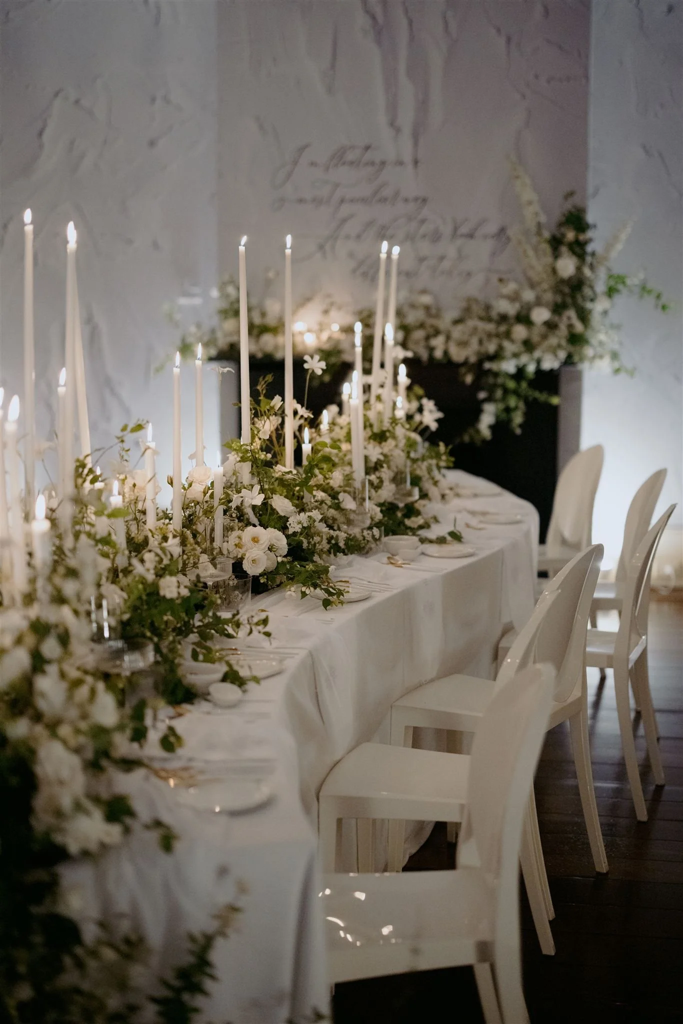 Serpentine Steph Table wedding layout at Lamont's Bishop House