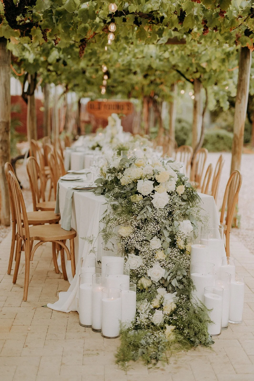 Single Serpentine Curved Wedding Floor Plan at Old Youngs