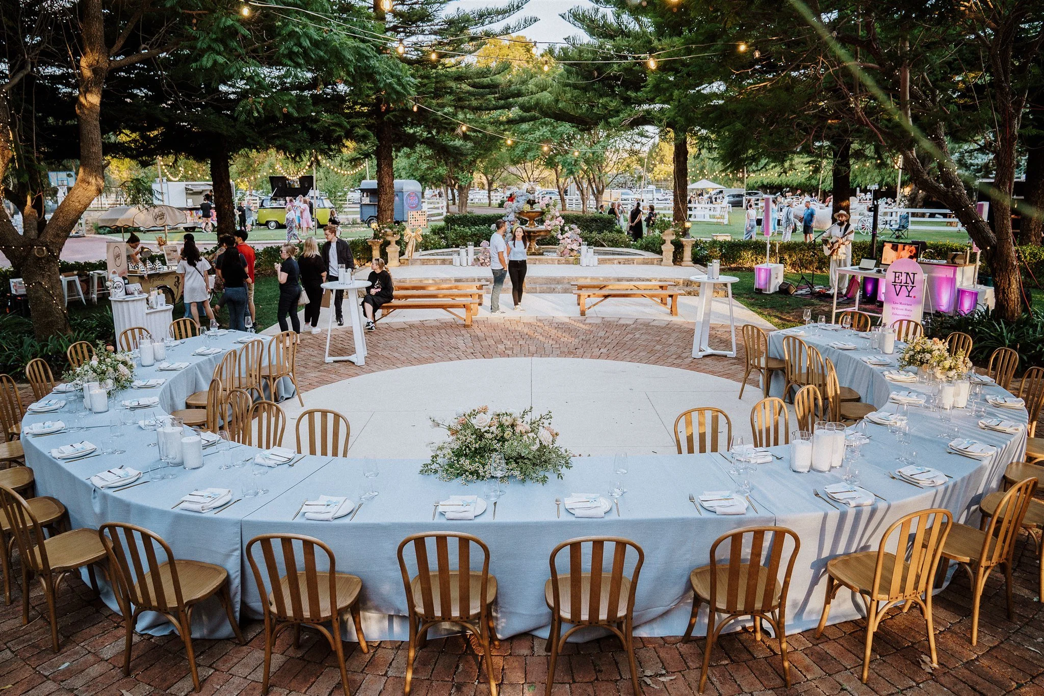 Lauren chairs setup on a open circle setup