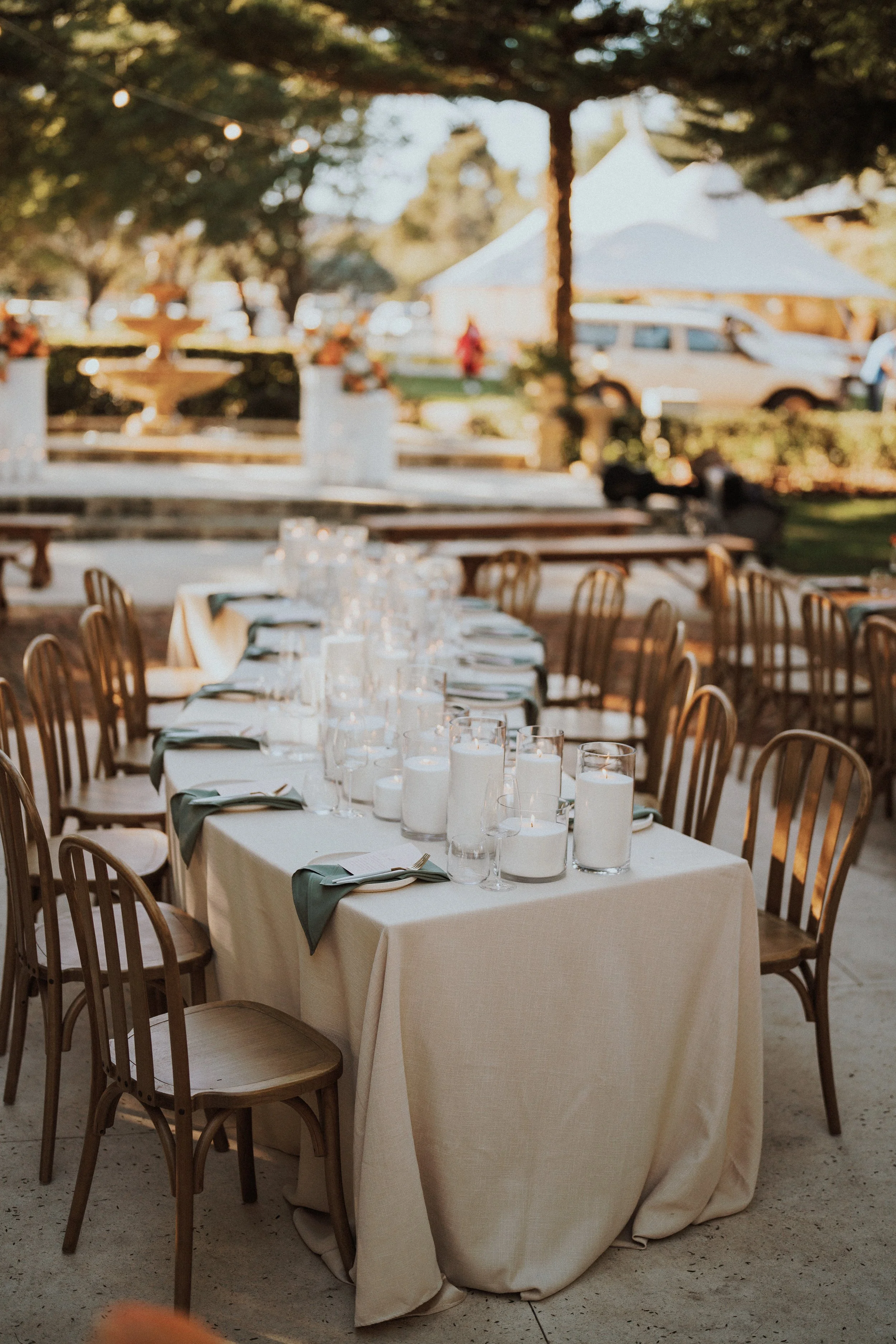 Serpentine Steph Table wedding layout at Brookleigh Estate