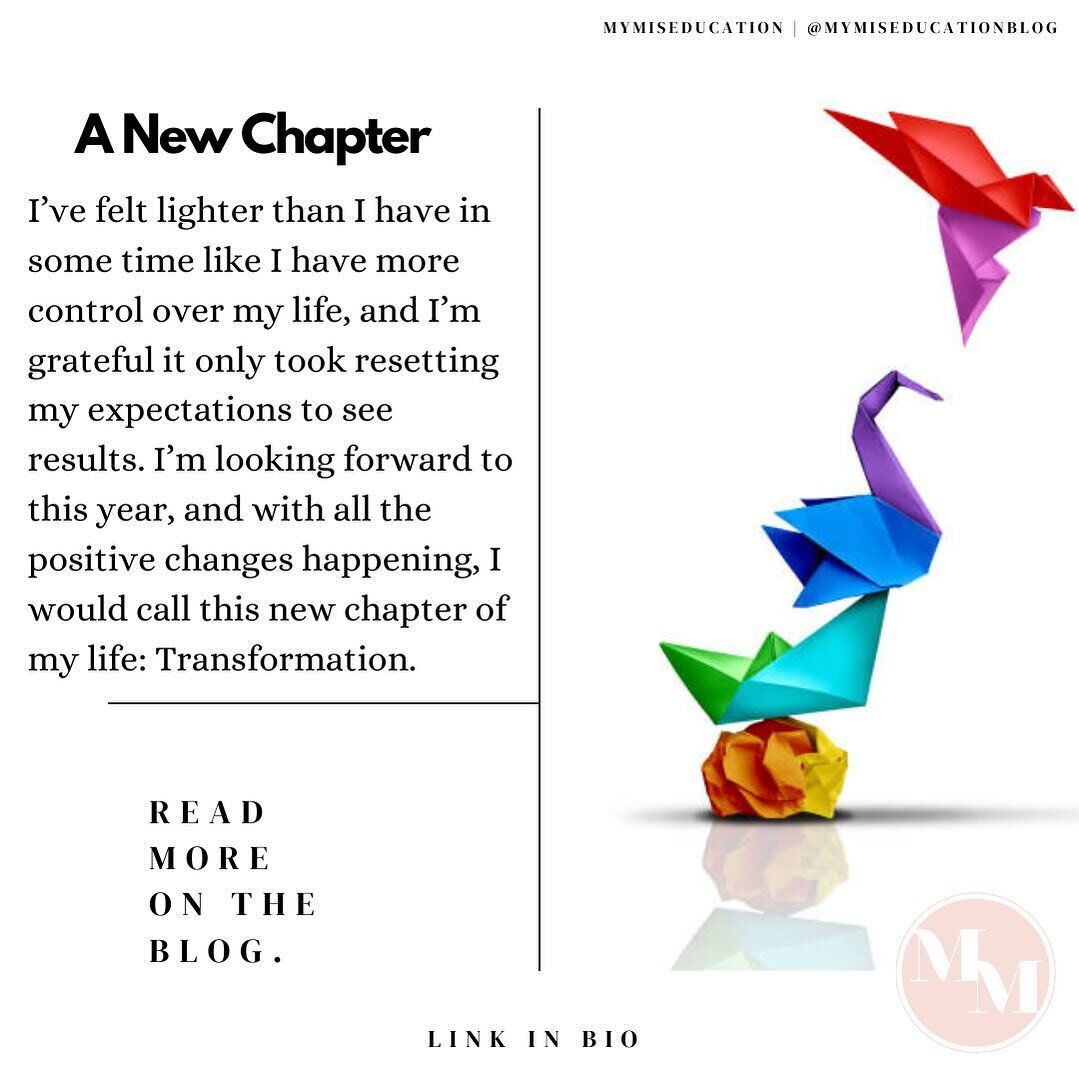 This month&rsquo;s blog, &ldquo;A New Chapter,&rdquo; is a follow up to January&rsquo;s post, &ldquo;A Look Back At 2023,&rdquo; where I give an update about a positive change in my life.  Link in bio.

#mymiseducationblog #mymiseducation #newblog #n