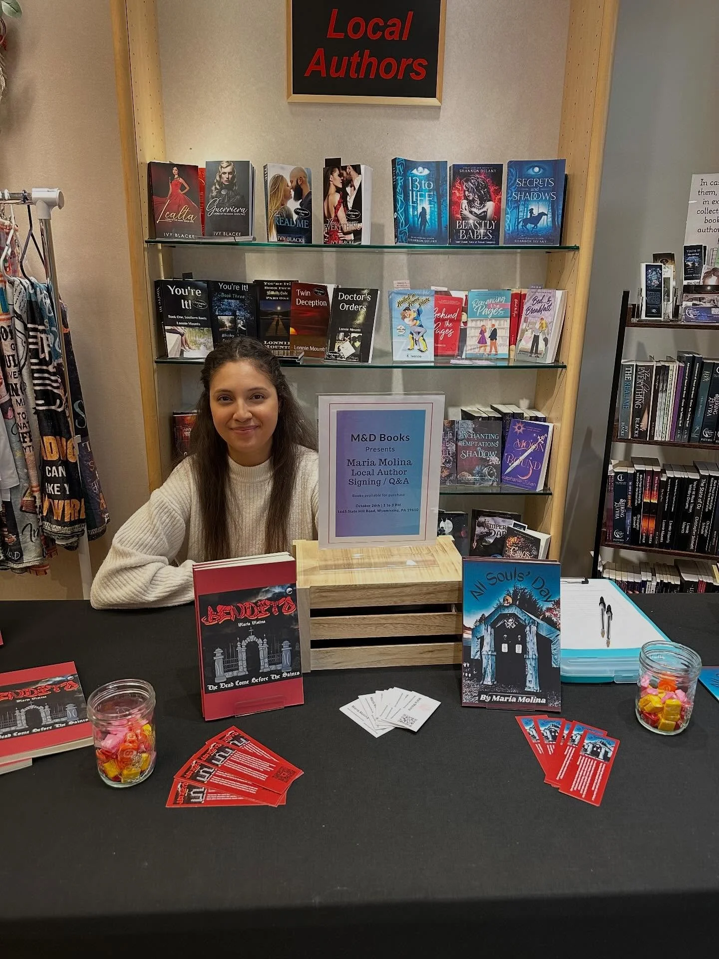 📚 There’s signed copies of my books at M&D Books if you want to purchase 💫