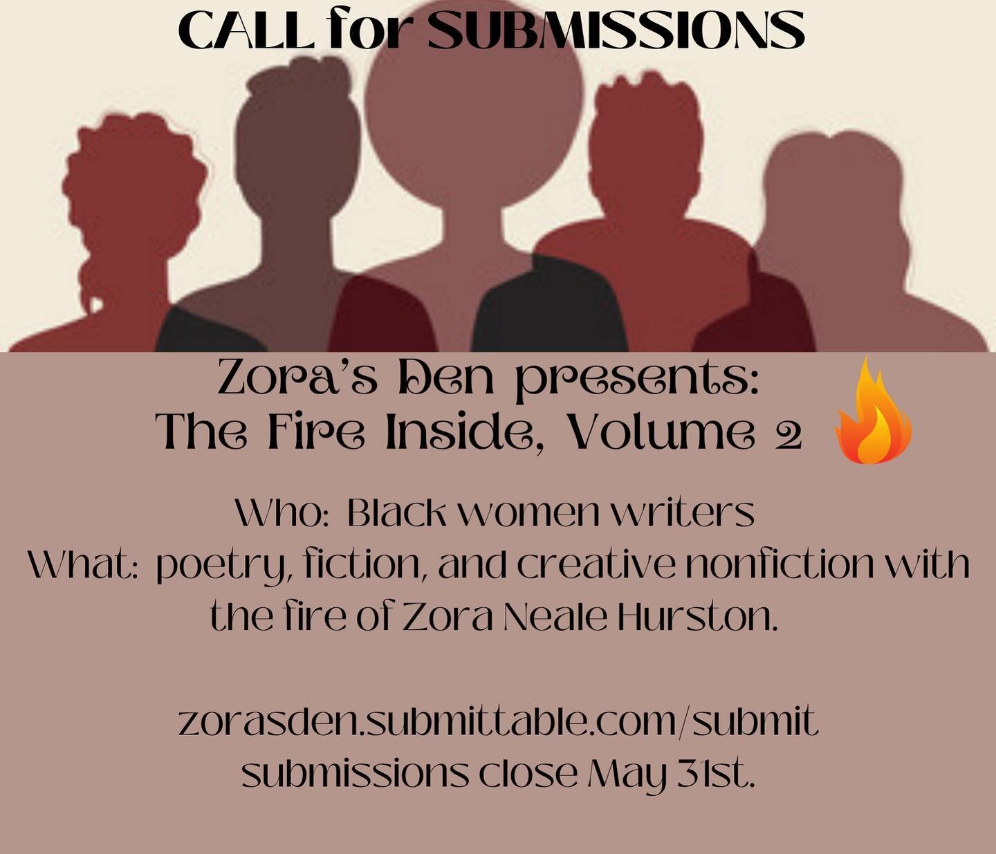 Submit, Sisters! SUBMIT. 🔥
#zorasden
#blackwomenwriters