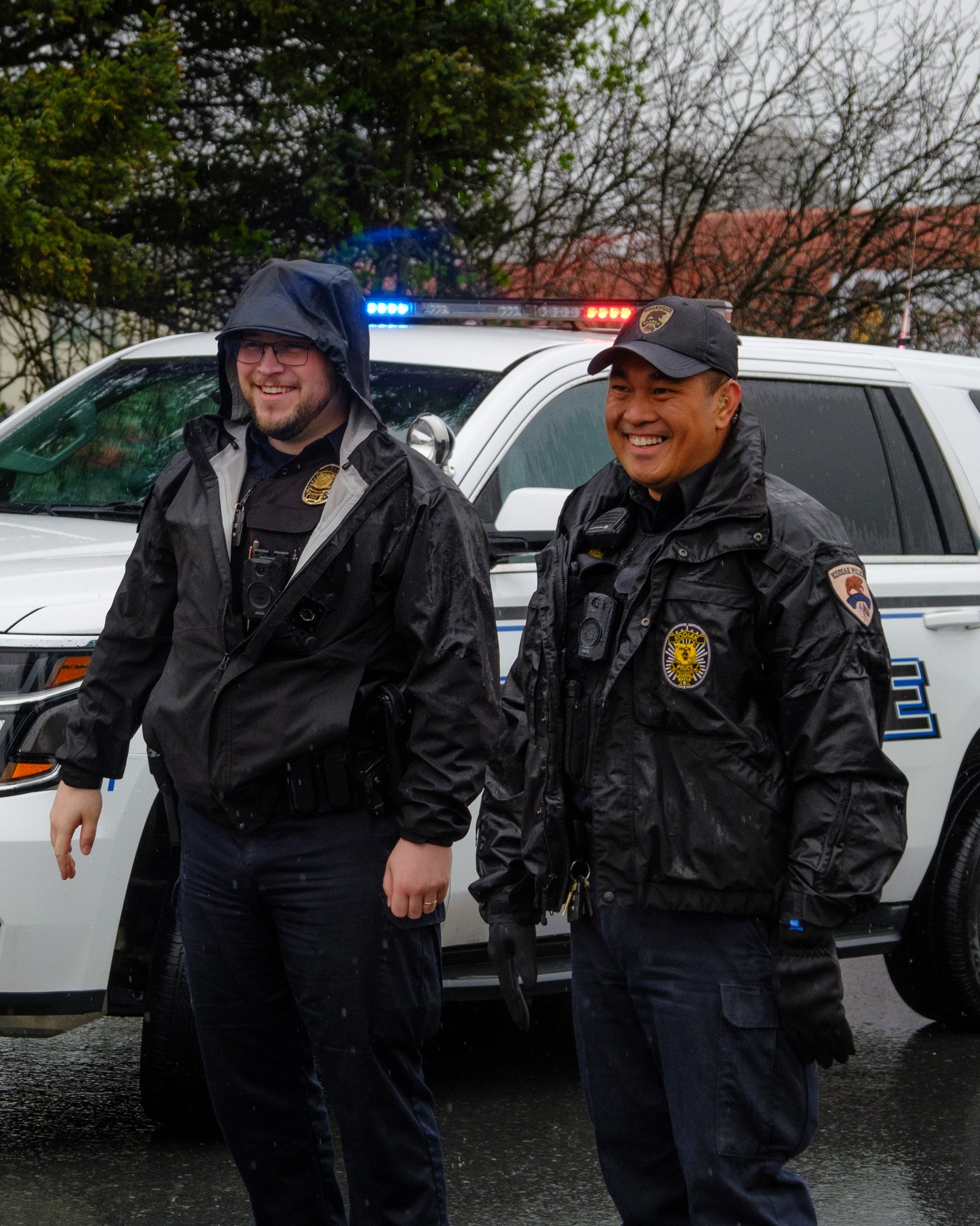 Kodiak Police officers stood by to keep the parade on course.jpg