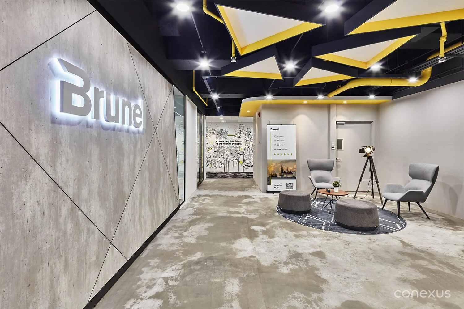 Brunel新加坡办公空间 | 办公室翻新 | Conexus工作室