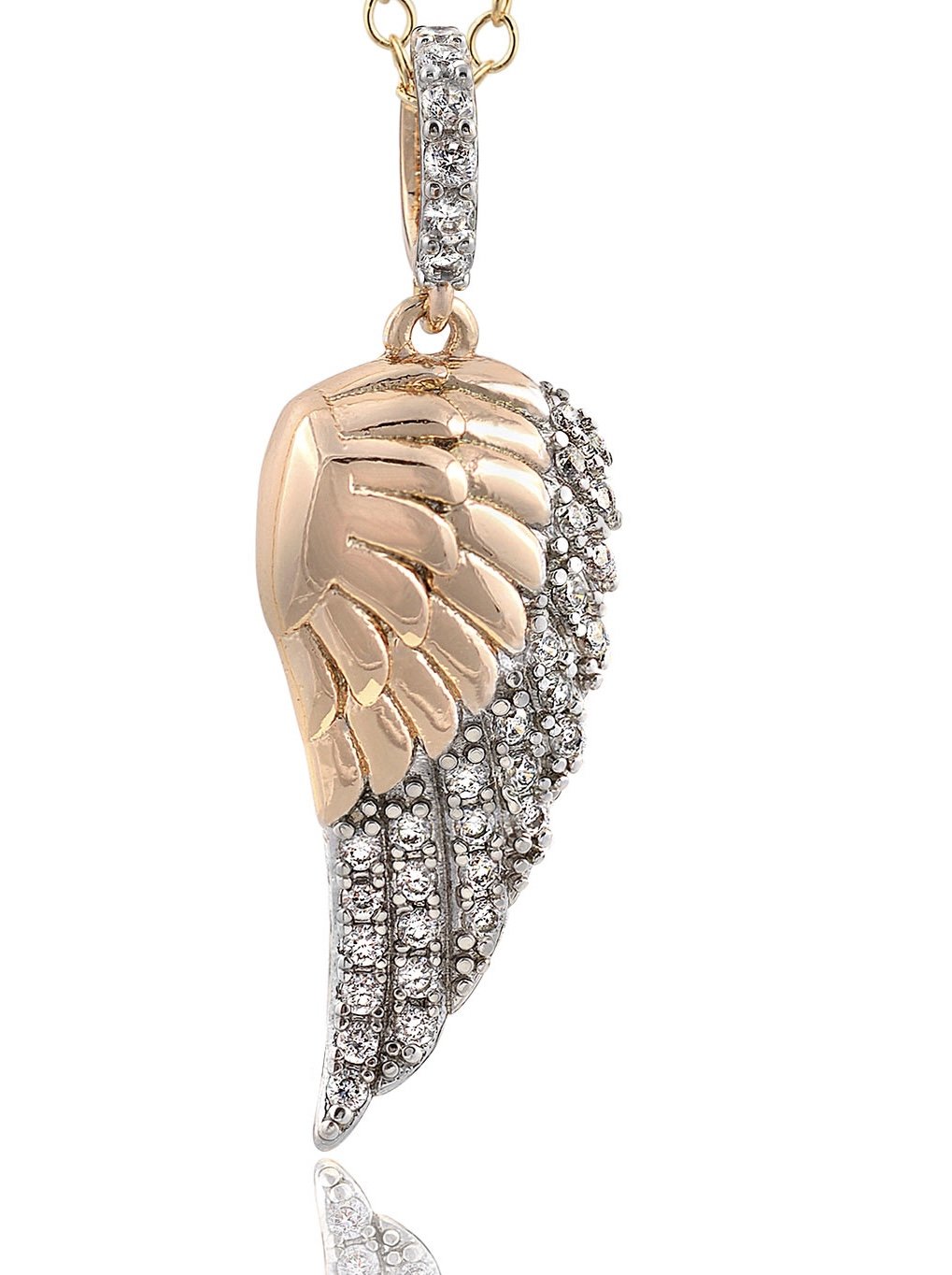 Angel Wings Gold and Silver Necklace | Full Moon Designs