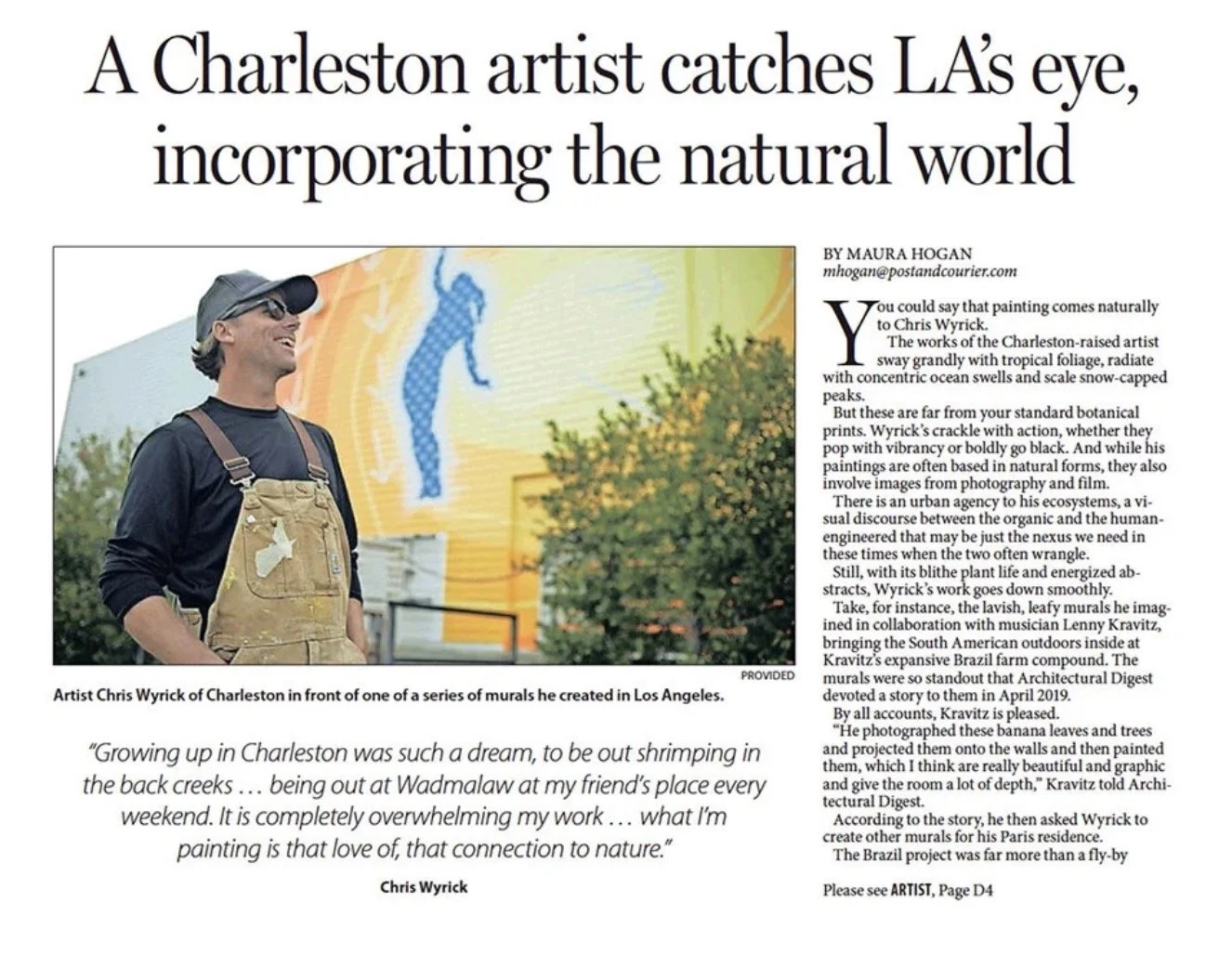 Charleston Artist Catches LA’s Eye Channeling the Natural World