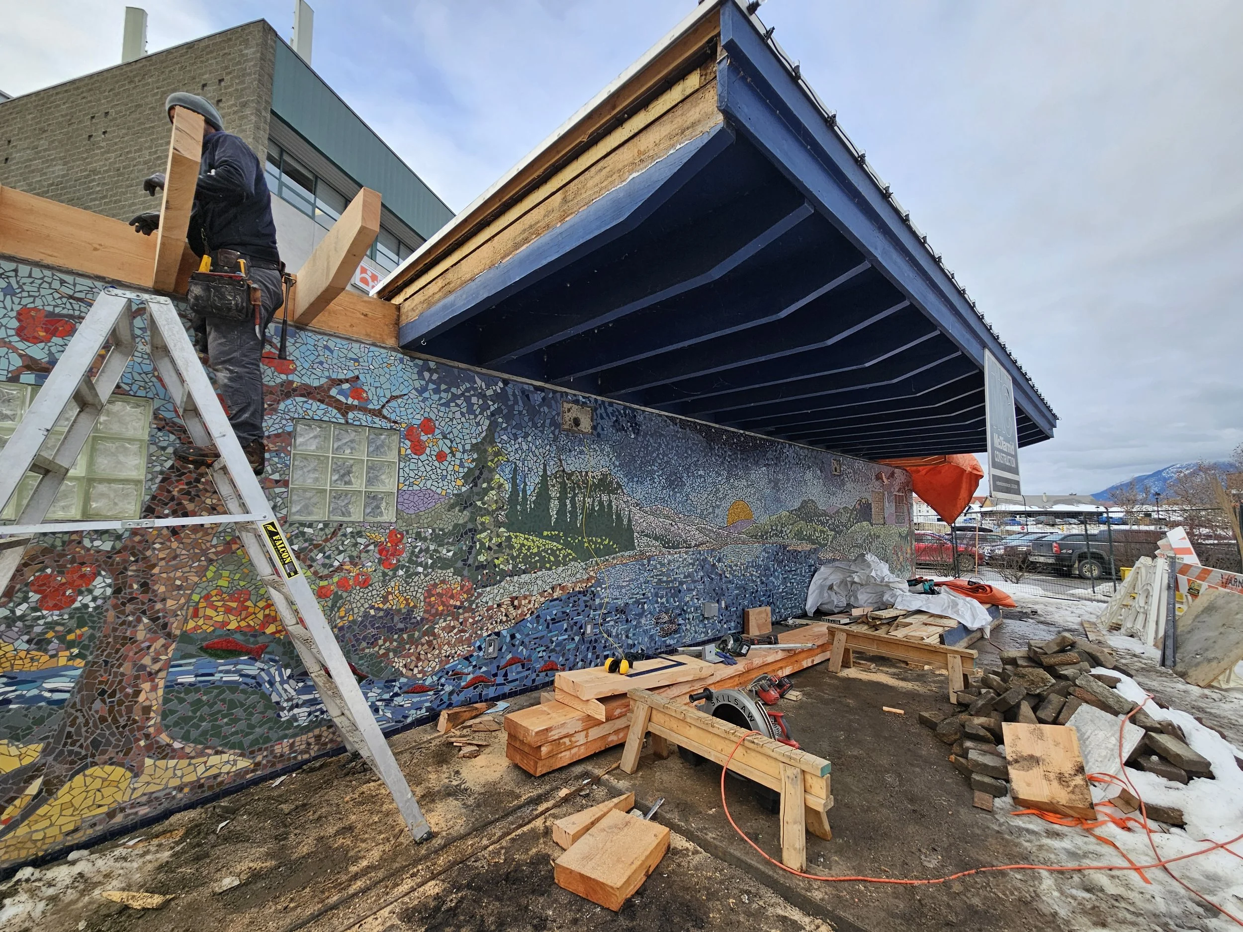 building the washroom addition
