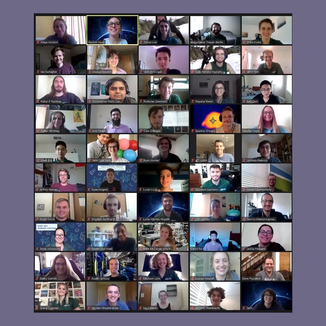 This past weekend, the Cal Poly CubeSat Laboratory held its quarterly lab-wide meeting. For the first time, over 70 students and staff members came together in a virtual format to discuss lab infrastructure, inclusivity, and project updates. CPCL mem