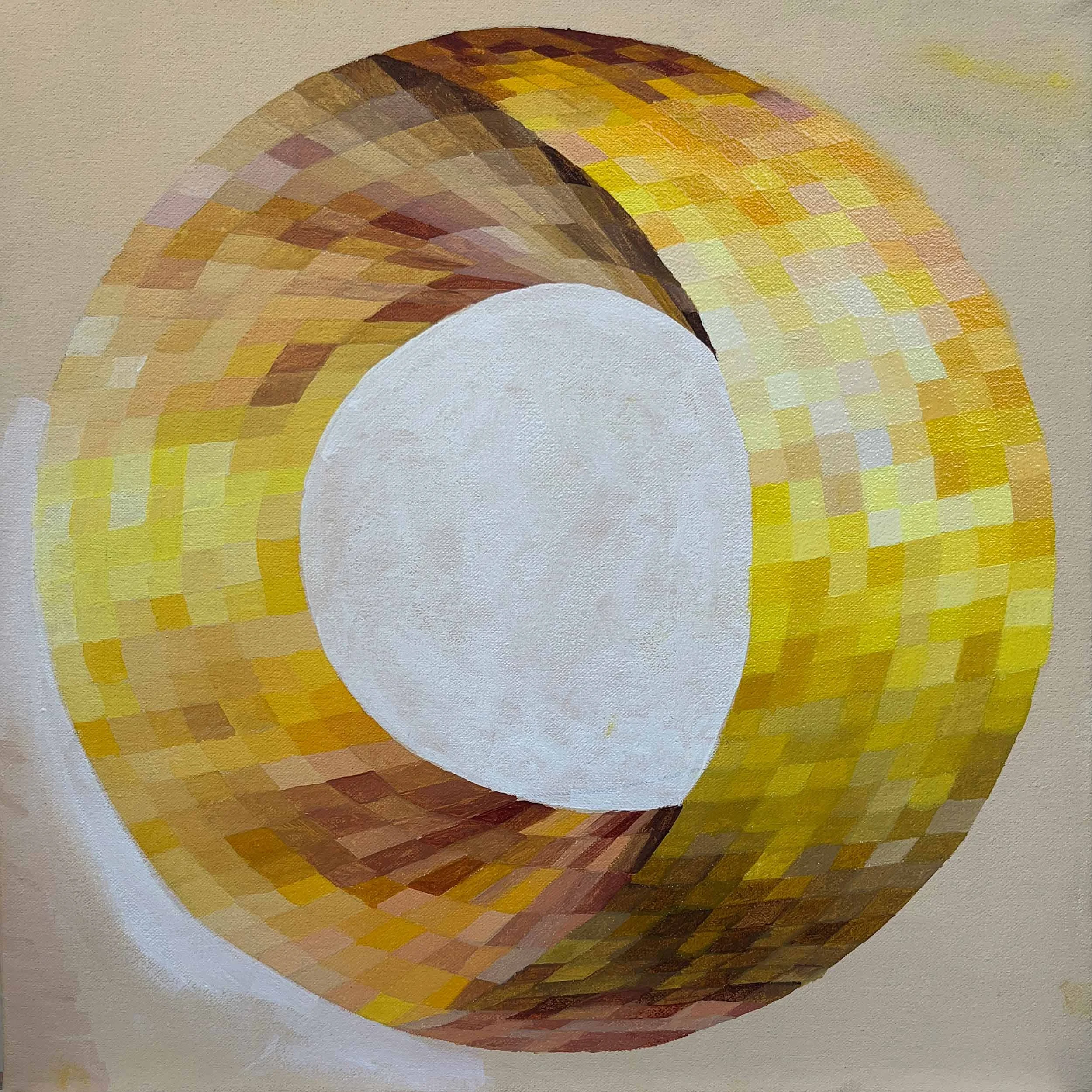 Work in progress – Untitled #11, Oil and acrylic on canvas, 45 x 45 cm. ©Nicole Vandersteegen, 2026