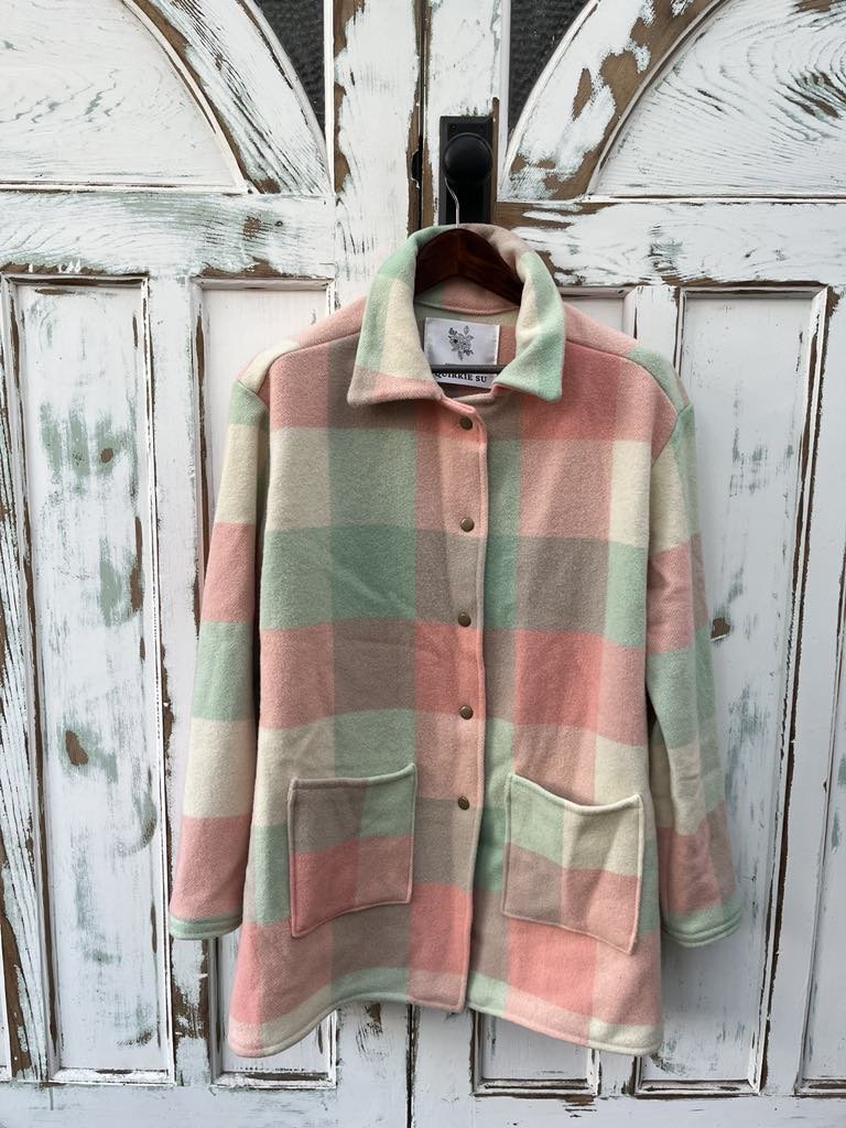 Traveller jacket- pastel pink /green