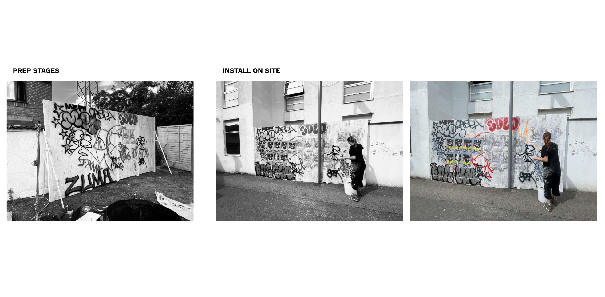 Set build: Street hoarding install