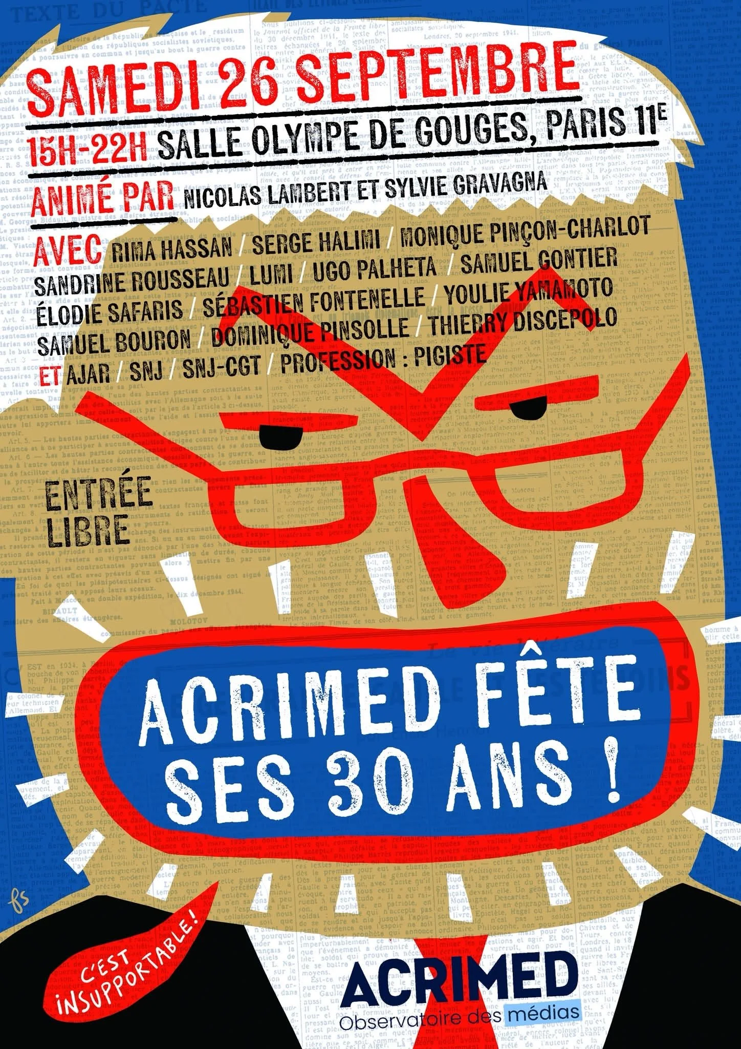 Acrimed fête ses 30 ans ! (animé par Nicolas Lambert & Sylvie Gravagna)