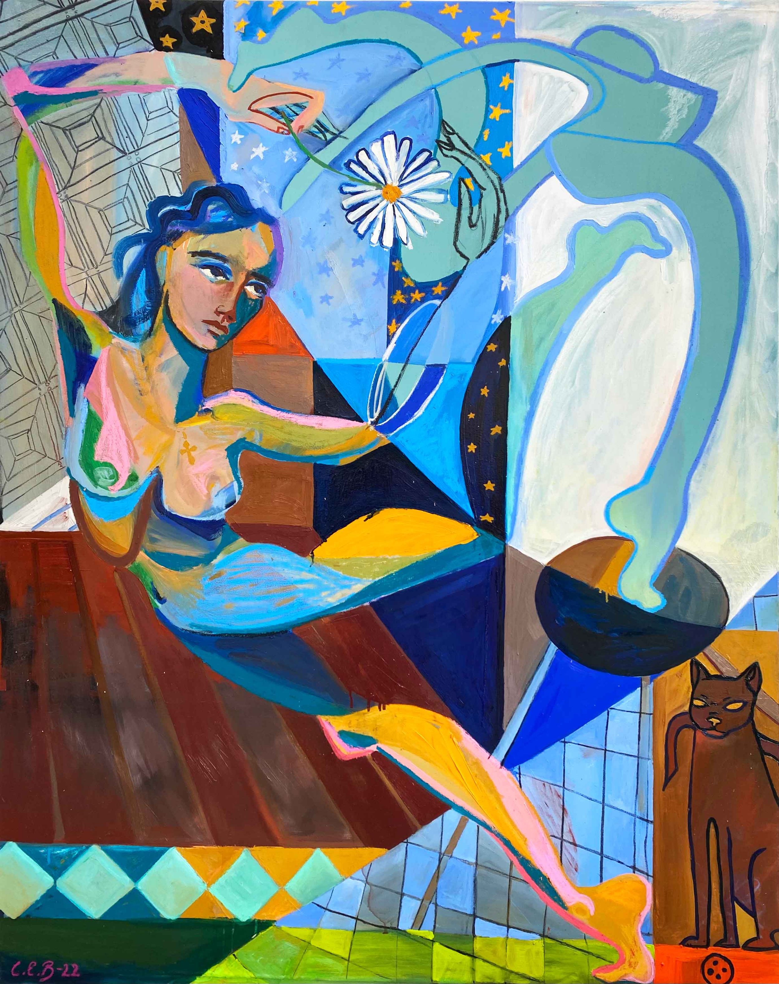 Hon snubblade på katten i natten som satt under pallen i hallen, 2022