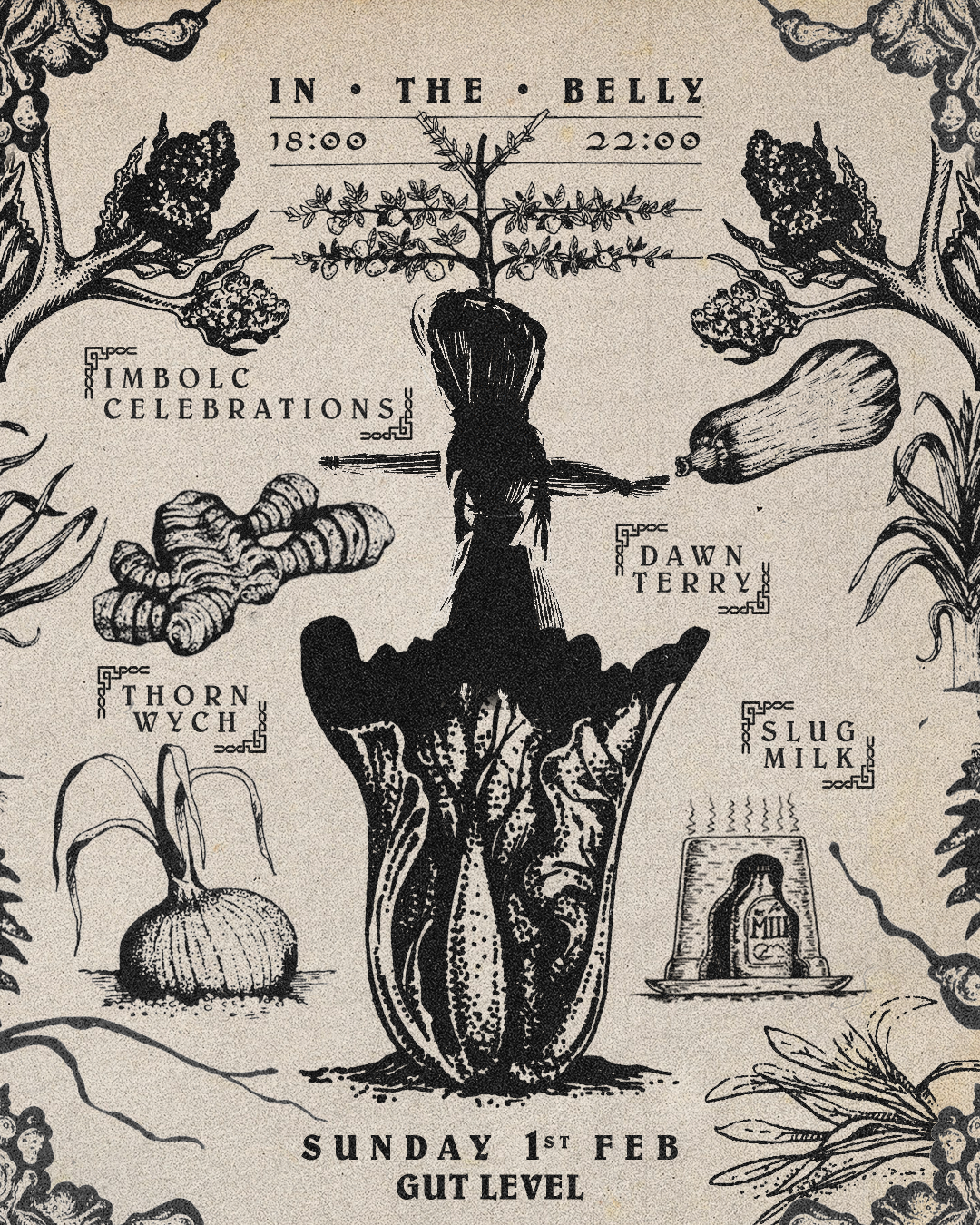 01/02 - Gig: In The Belly! Imbloc Celebrations w/ Thorn Wych, Dawn Terry & Slug Milk