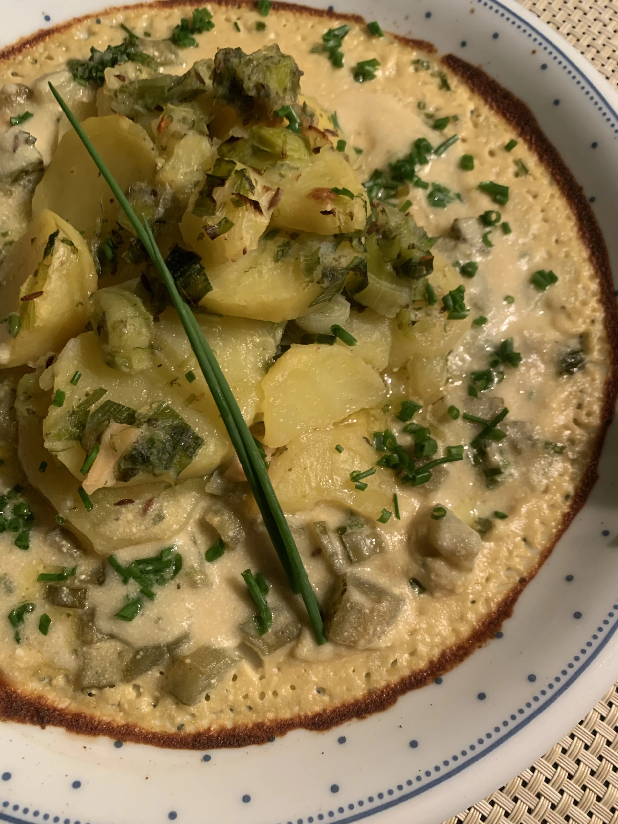 Kartoffel-Lauchzwiebel Gemüse