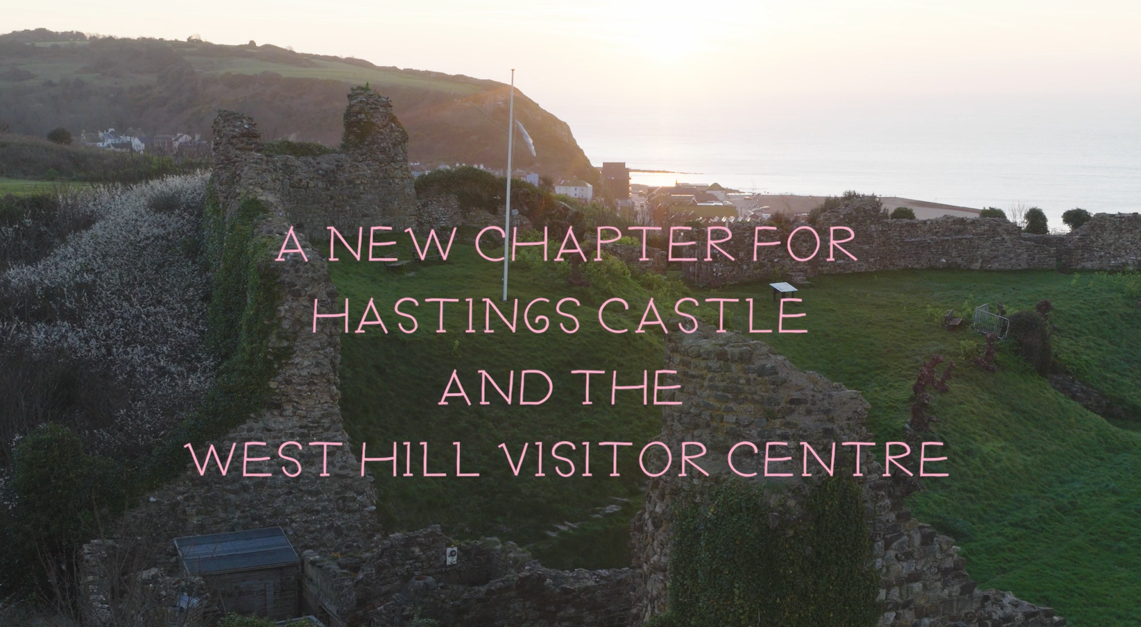 Video shows the Castle and West Hill, featuring footage and images of the site, alongside speeches from members of the project team and the lead councillor discussing the project and its progress.  Footage produce by Whalebone Films