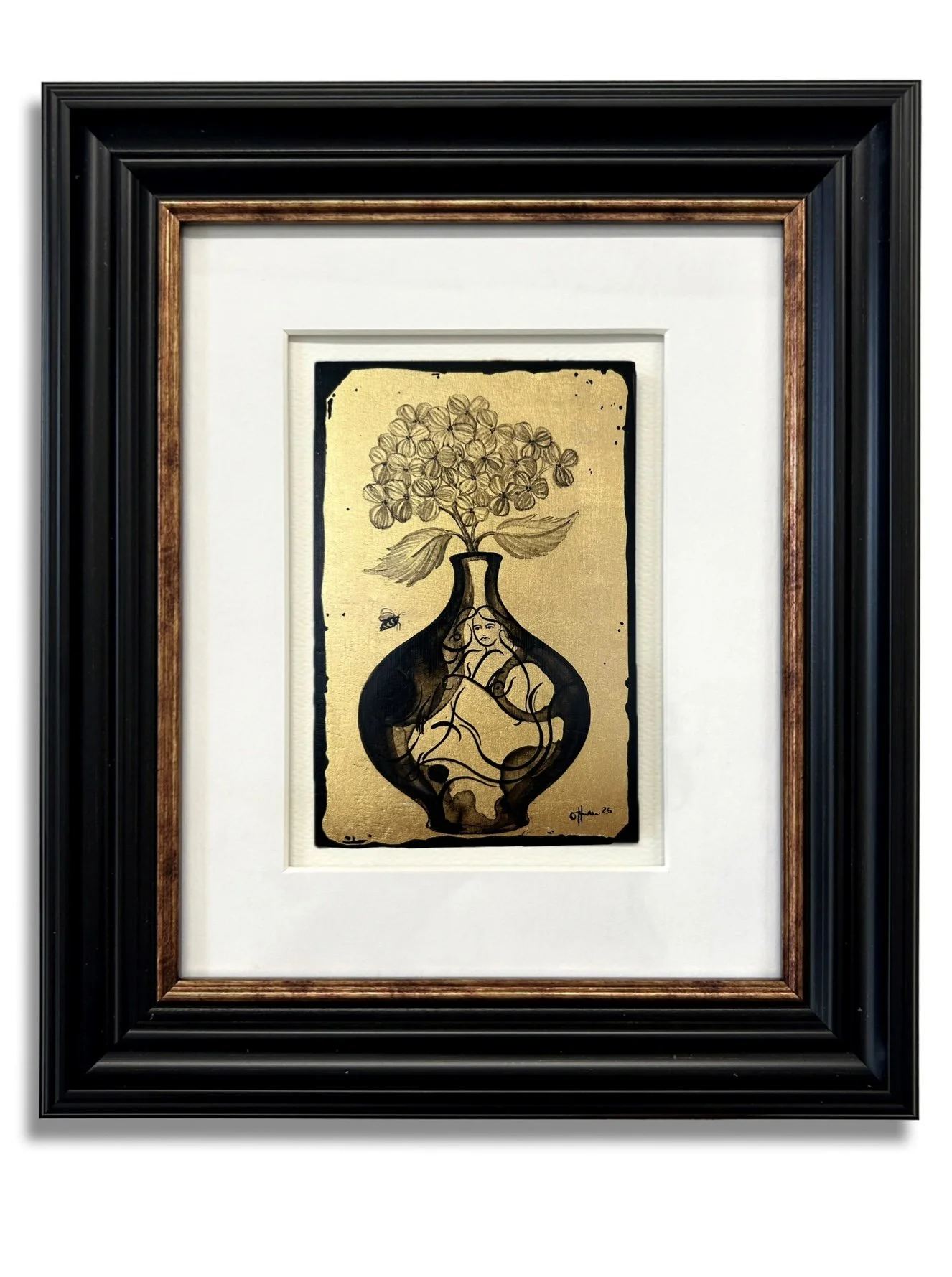 Cressida, 10 x 15cm, 23.5 carat gold leaf and Indian ink on wood panel - £495 (framed 27.5 x 32.5cm) .jpg