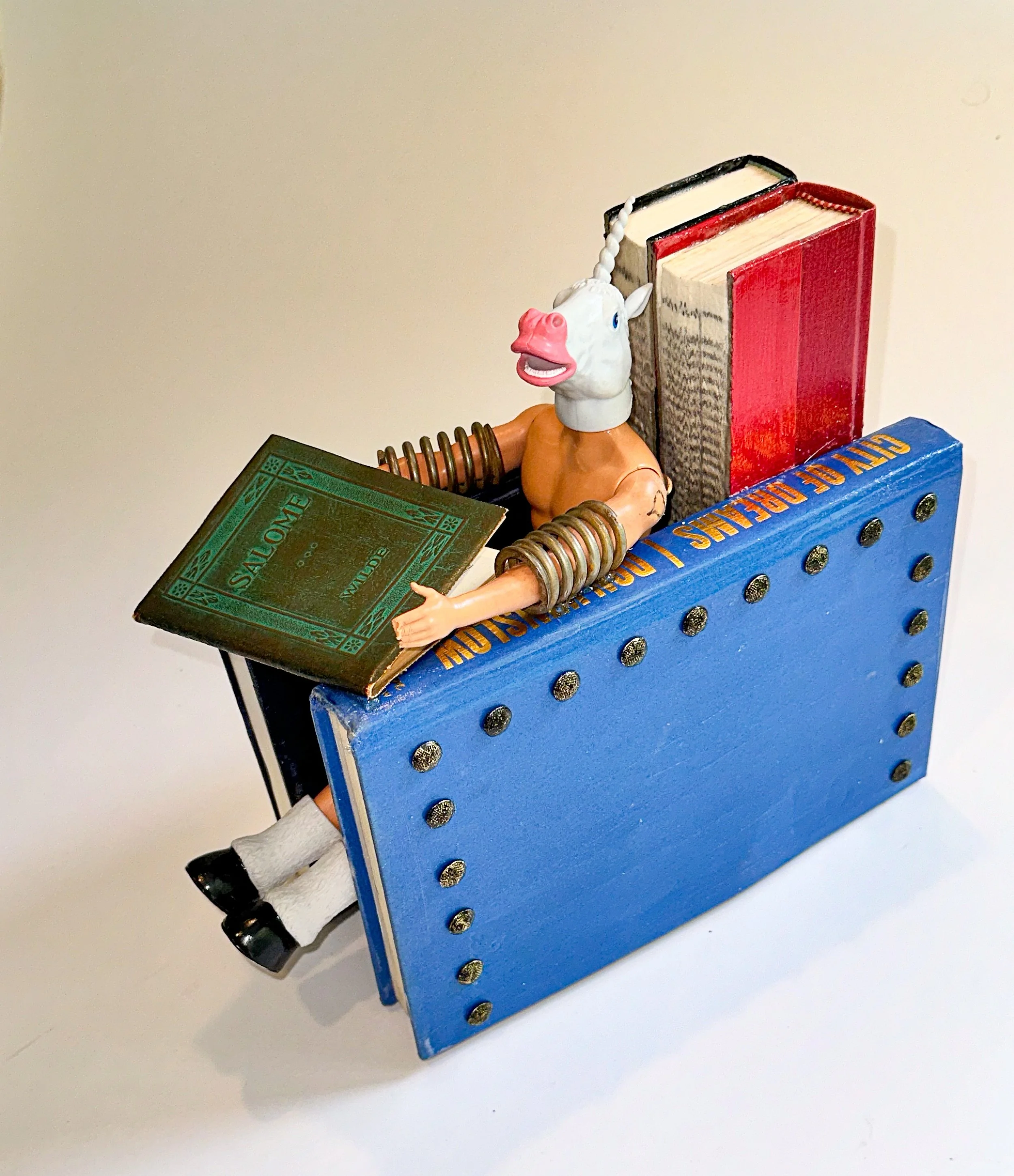 Born to Read Wilde - Found Object Sculpture - 10 x 12 x 5