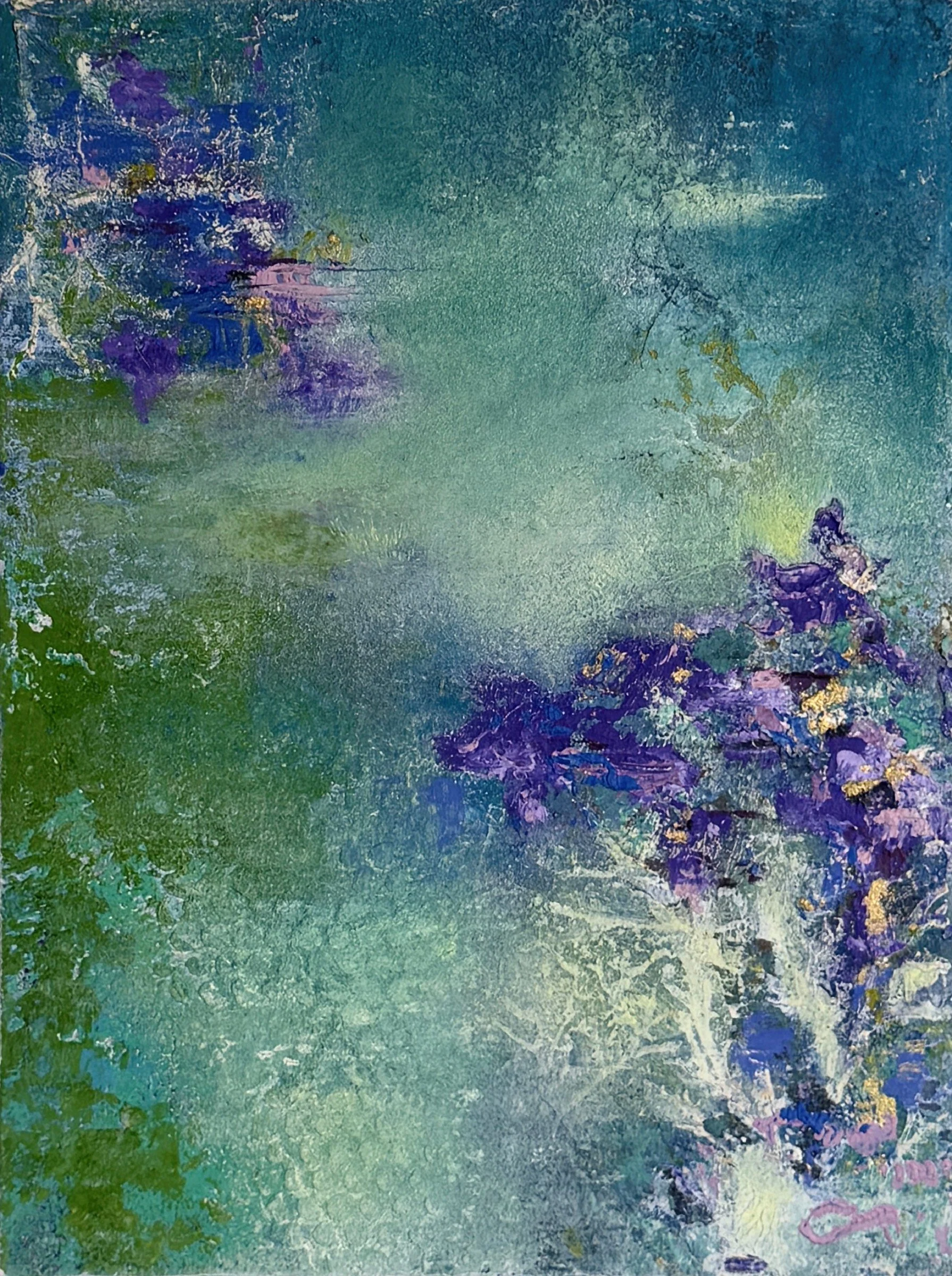 Le Jardin secret
Oil and cold wax on birch panel
9” x 12”
