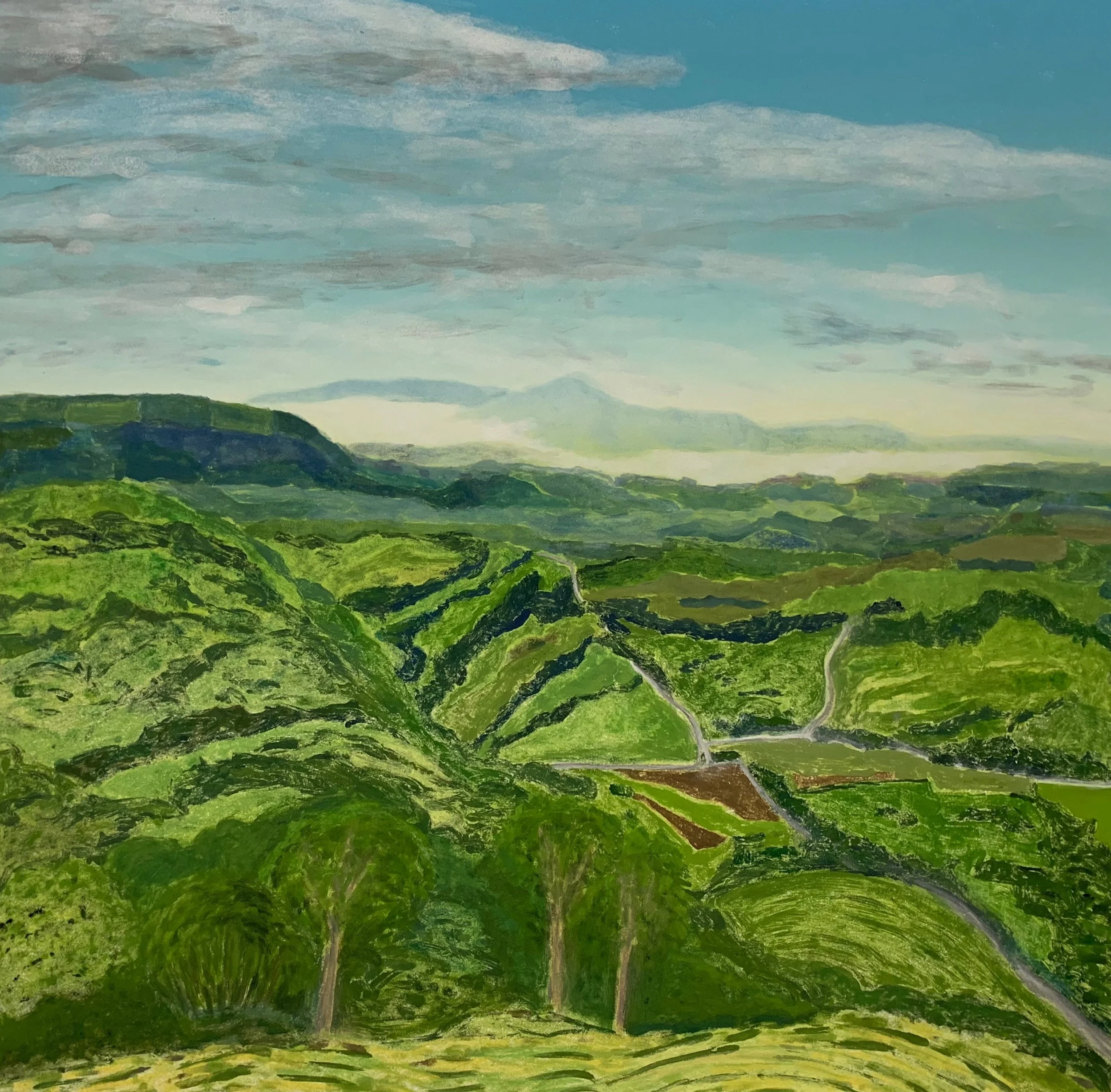 View from Charlie Hill Road, Monotype, 25 x 25, $800