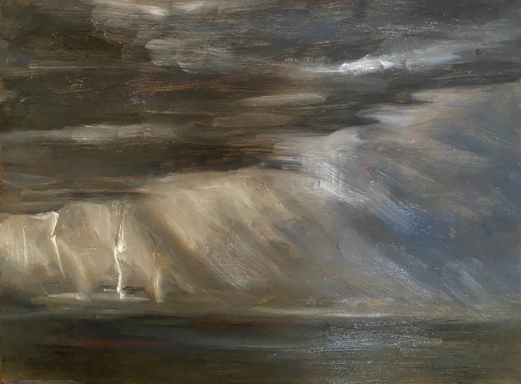 Lightning Strikes, oil on panel, 9x12”, $240