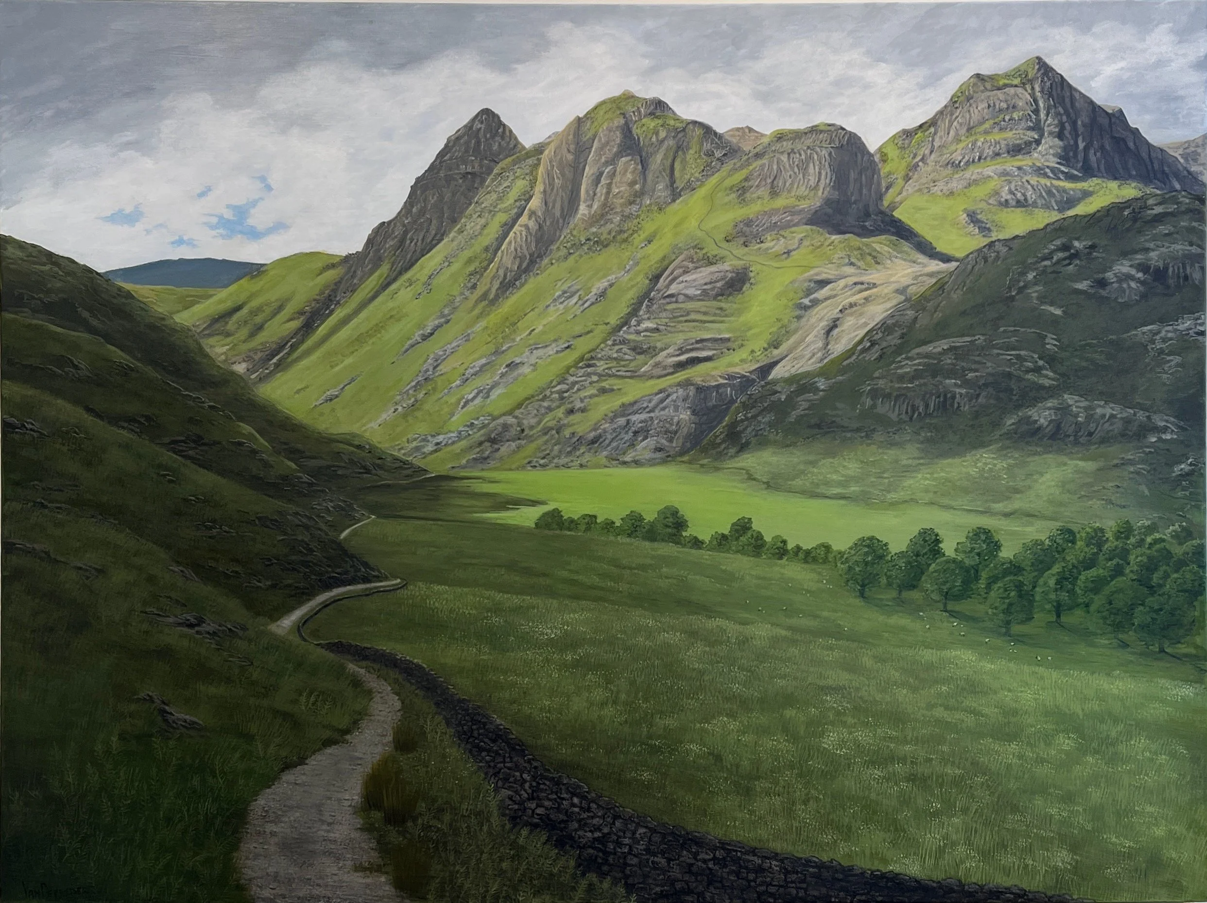 Langdale Valley, Acrylic on Canvas, 40" x 30"