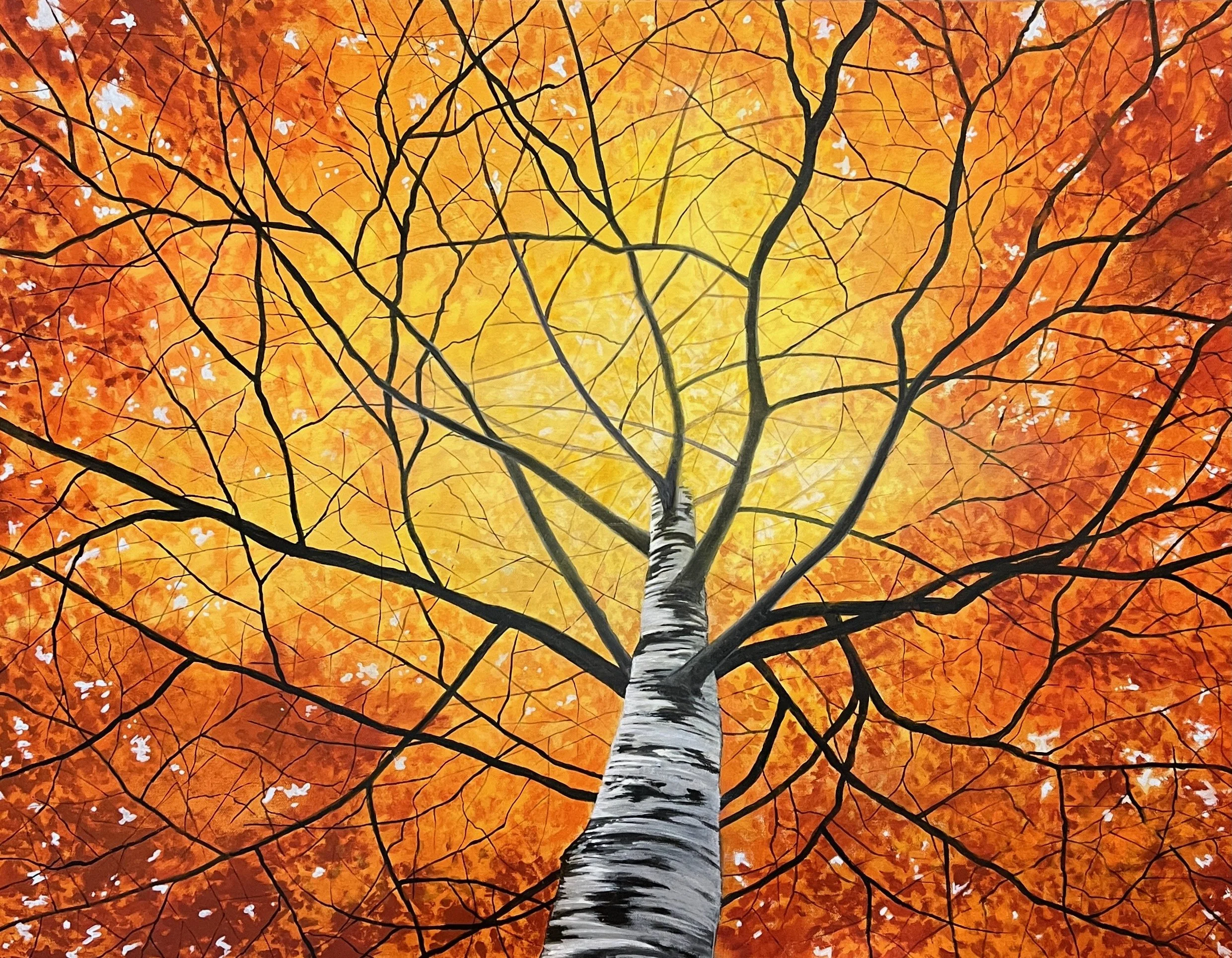 Look Up, Acrylic on Canvas 40" x 30", SOLD