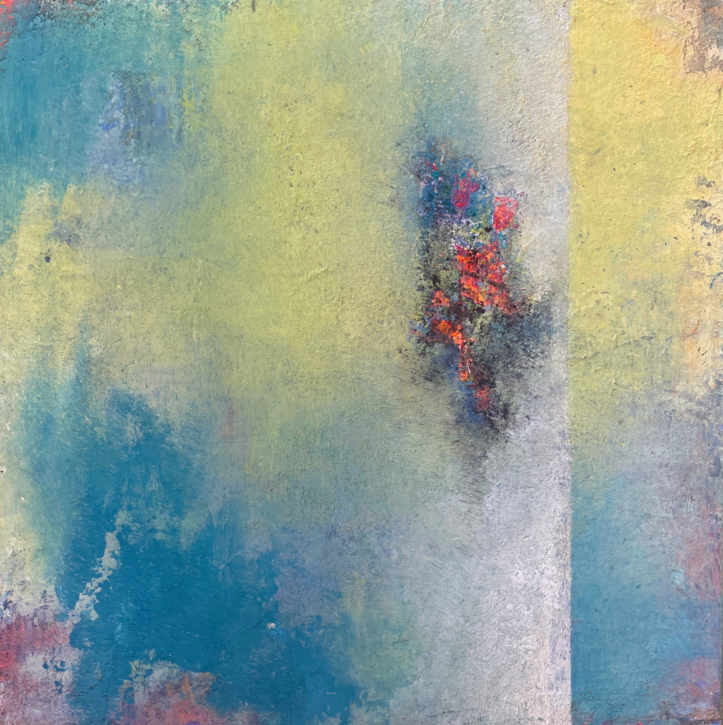 Entre les Voiles
Oil and cold wax on birch panel
8” x 8”
