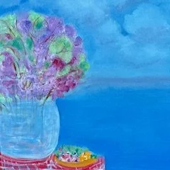 View from Boat, oil on canvas, 20"x20"