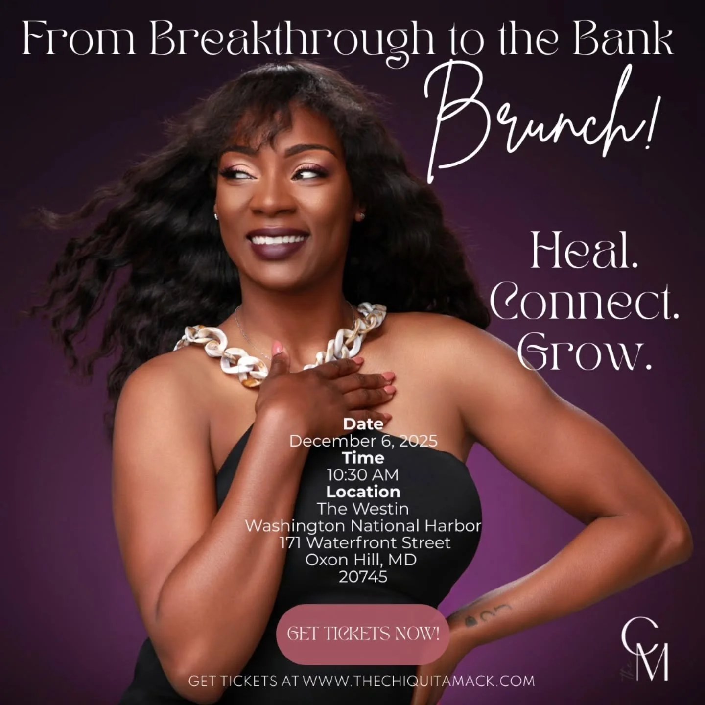 Tickets are officially live for my From Breakthrough to the Bank Brunch! ✨ It&rsquo;s going to be a morning full of inspiration, powerful speakers, and connection you don&rsquo;t want to miss!

🎟️ Grab your seat now before we sell out!

DM &quot;Bru