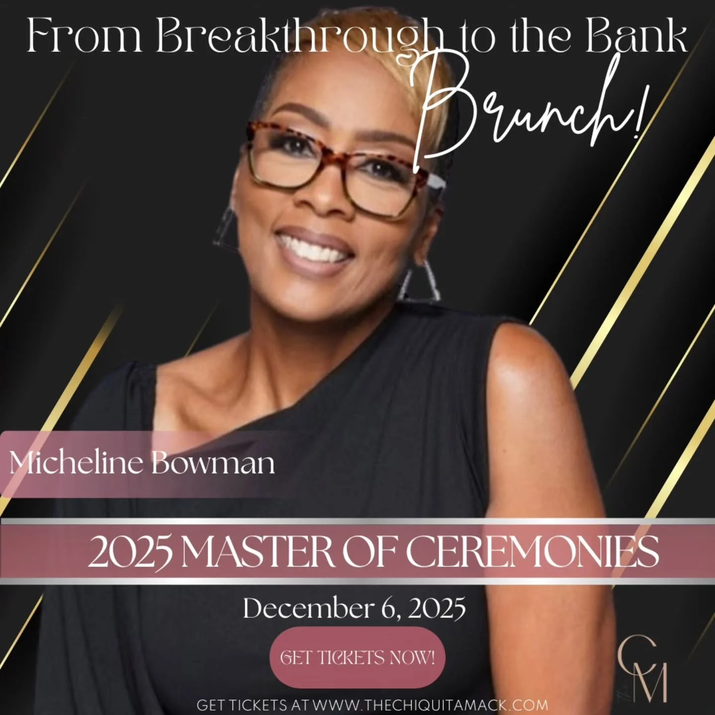 MEET OUR MC: MICHELINE BOWMAN 

We are beyond excited to announce Micheline Bowman as the official Master of Ceremonies for the From Breakthrough to the Bank Brunch!

Micheline is the award-winning CEO of Bowman Media Group, LLC, and a true powerhous