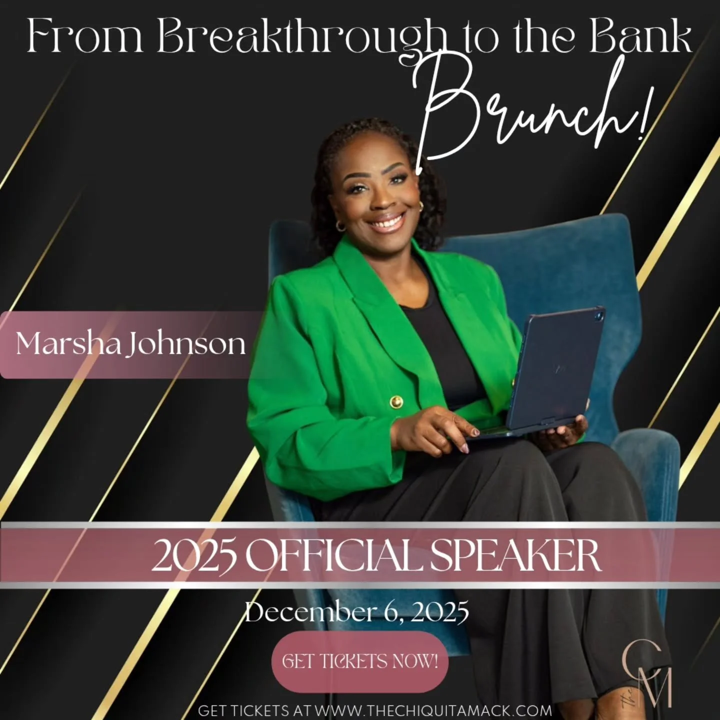 Official Speaker Announcement! 

Introducing our newest powerhouse to the From Breakthrough to the Bank stage :  Marsha Johnson 

A true Trailblazer. Boss. Legacy Builder. 

She&rsquo;s the CEO, a dynamic Travelpreneur, an inspiring Author, and a Spe