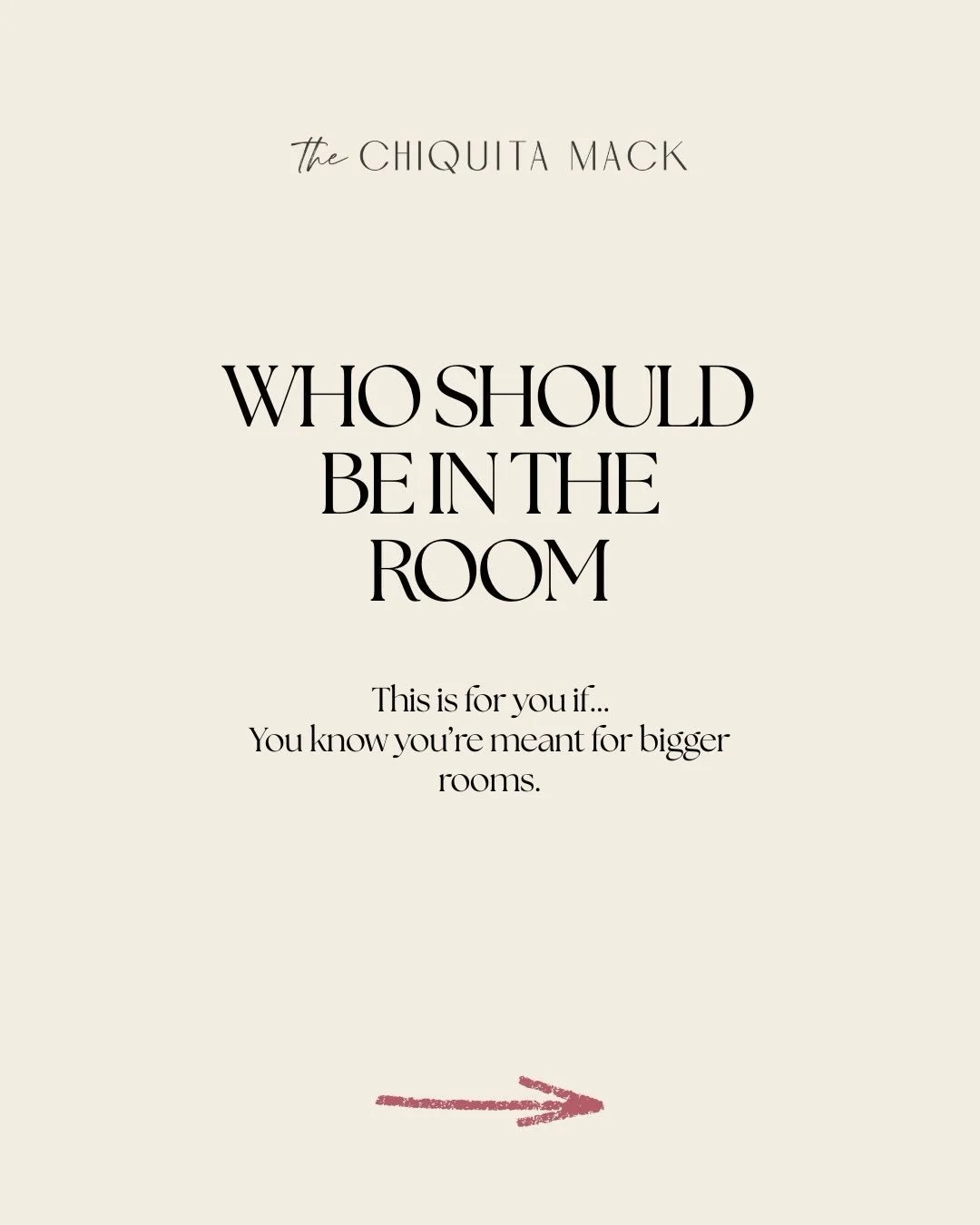 Some rooms change your visibility.
Others change your trajectory.

This room is for the woman who wants to grow without losing herself in the process.

The woman who wants:
&bull; visibility without burnout
&bull; luxury without ego
&bull; her story 