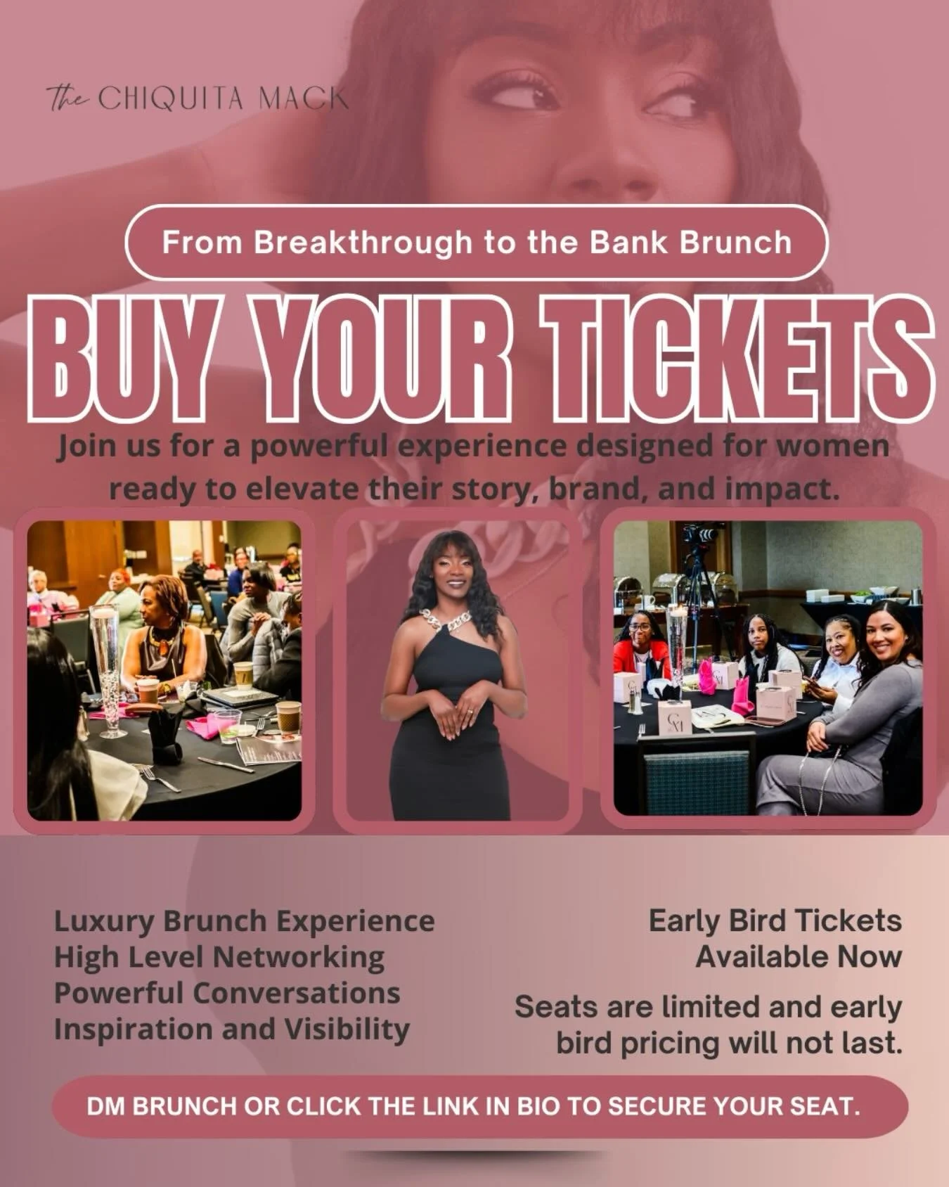 Hey hey, the moment is here. Tickets for the From Breakthrough to the Bank Brunch are officially on sale.

This is more than a brunch. It is a room full of powerful women, bold conversations, real connections, and the kind of energy that shifts your 